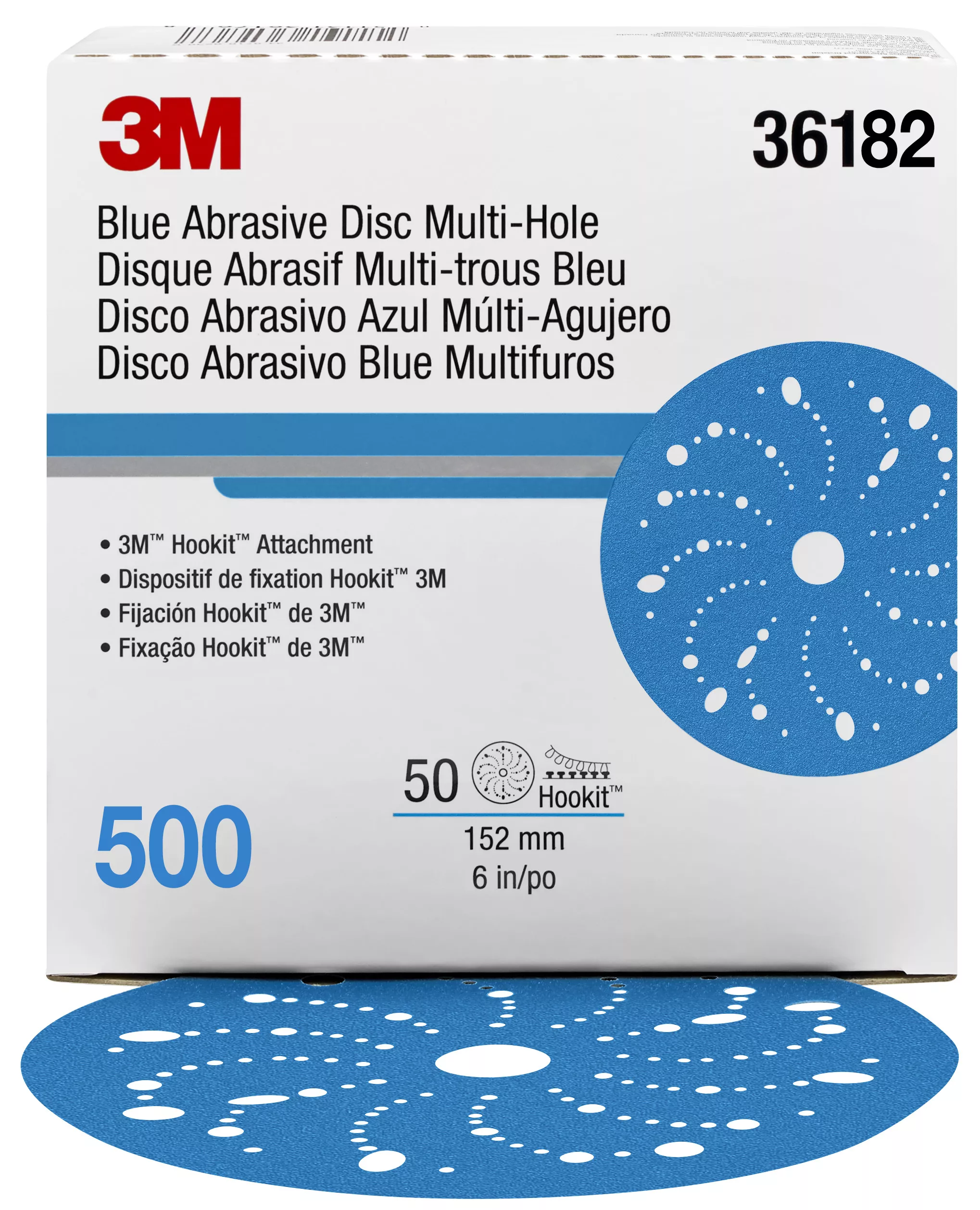 Product Number 321U | 3M™ Hookit™ Blue Abrasive Disc 321U Multi-hole