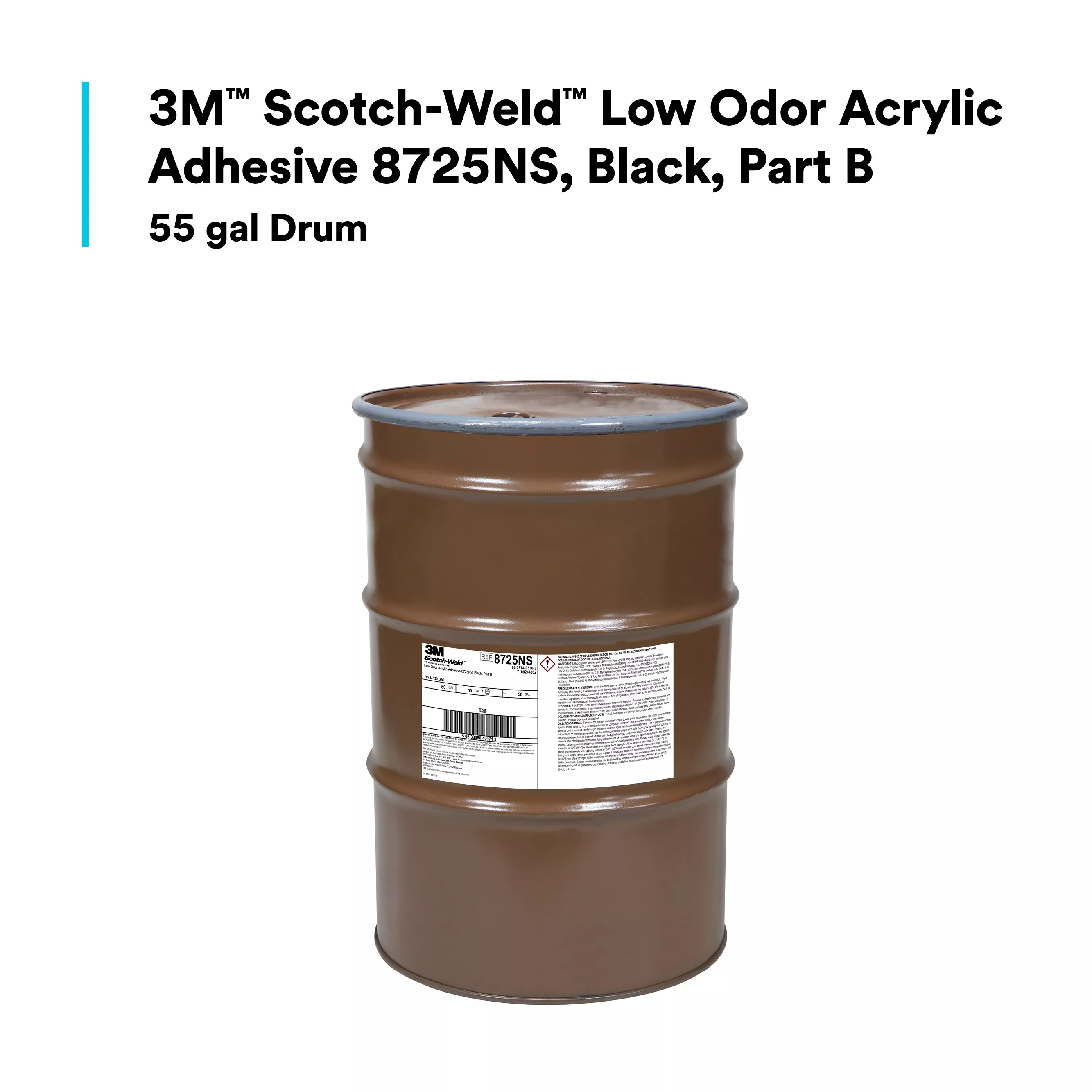 SKU 7100244862 | 3M™ Scotch-Weld™ Low Odor Acrylic Adhesive 8725NS