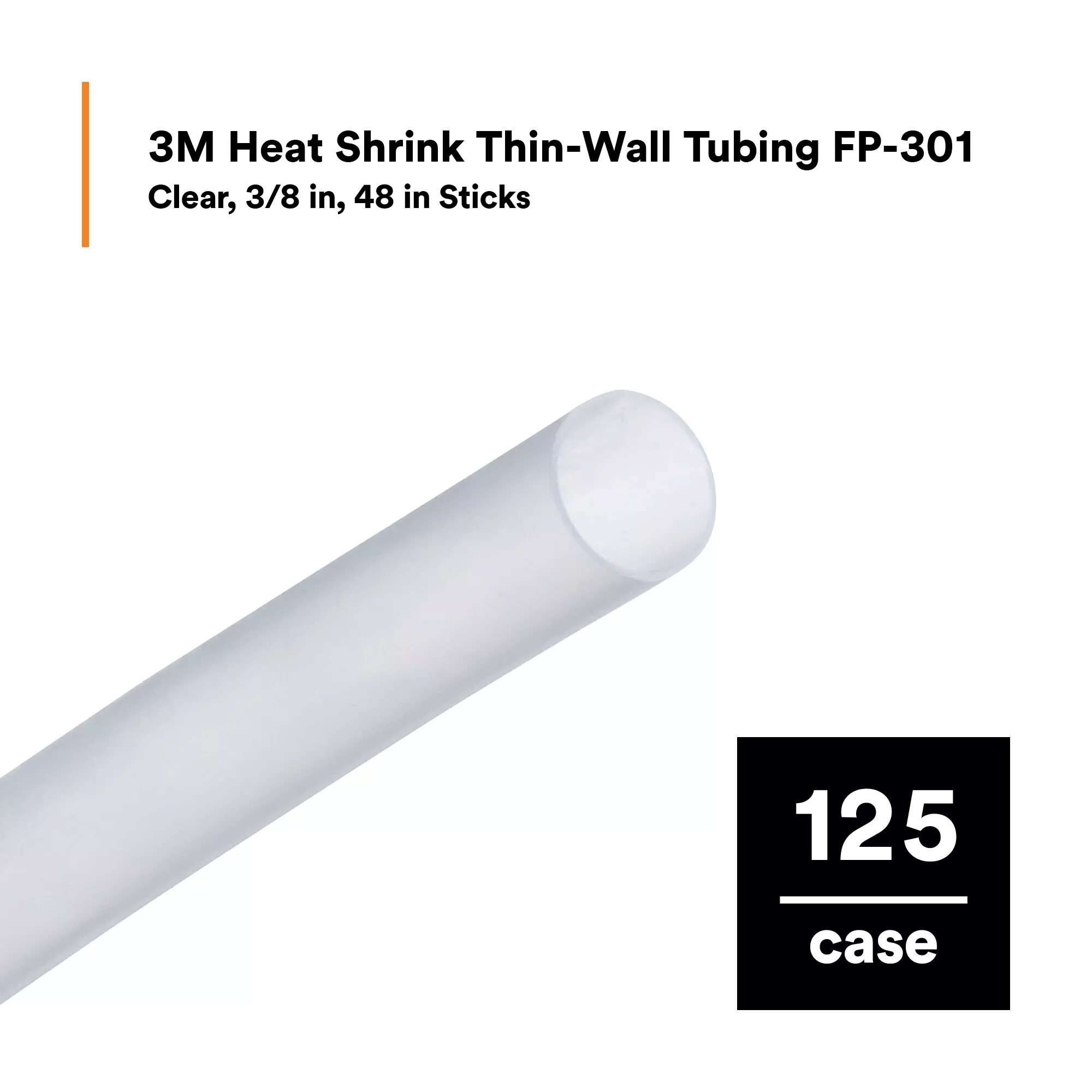 SKU 7000133608 | 3M™ Heat Shrink Thin-Wall Tubing FP-301-3/8-48