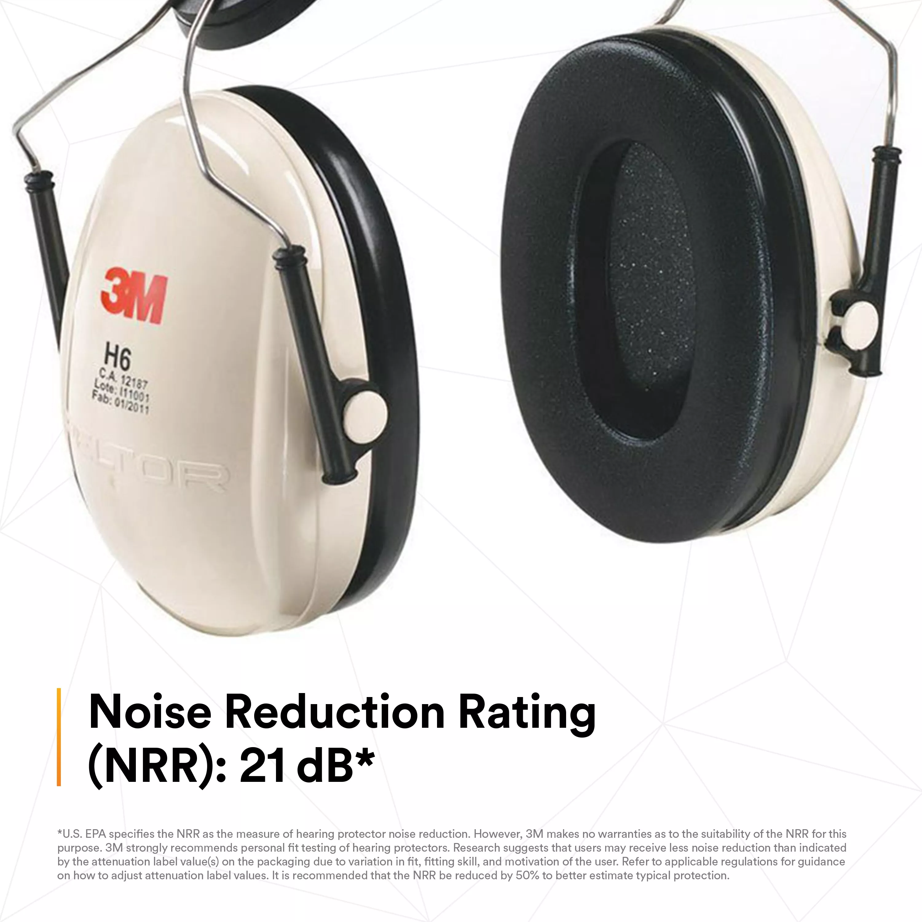 SKU 7000052743 | 3M™ Peltor™ Optime™ 95 Cap-Mount Earmuffs