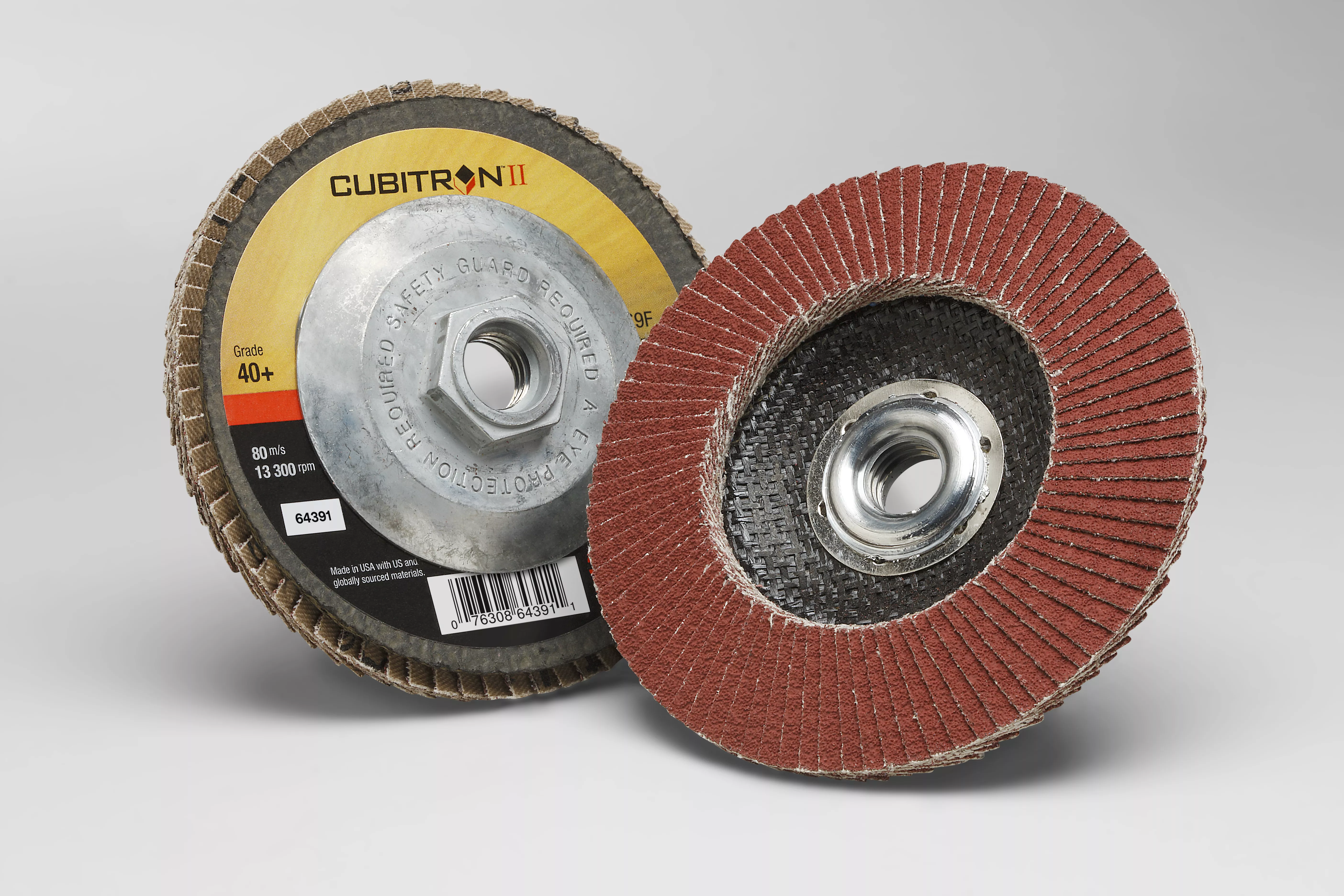 3M™ Cubitron™ II Flap Disc 969F, 40+, T29, 4 in x 3/8