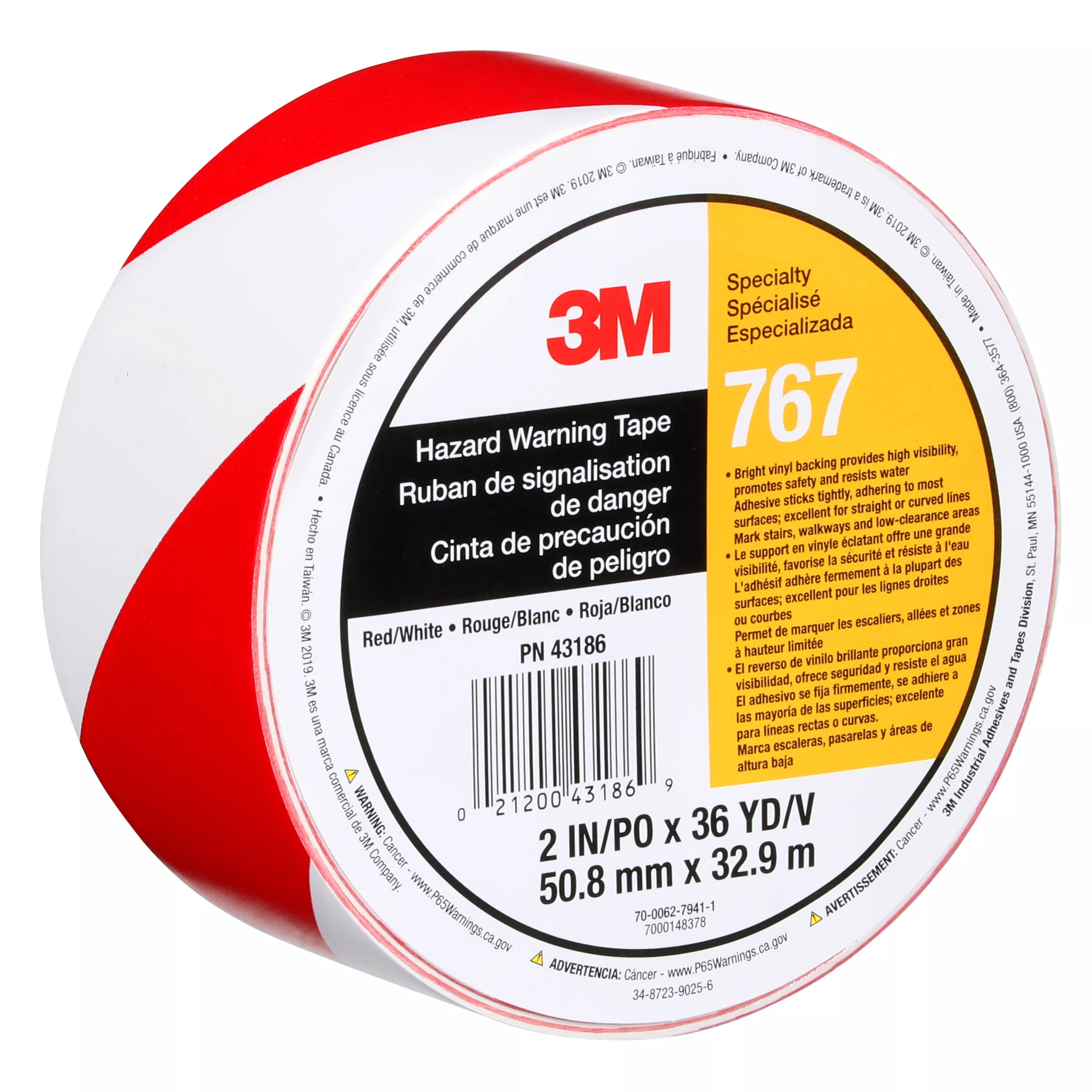 SKU 7010375766 | 3M™ Safety Stripe Vinyl Tape 767