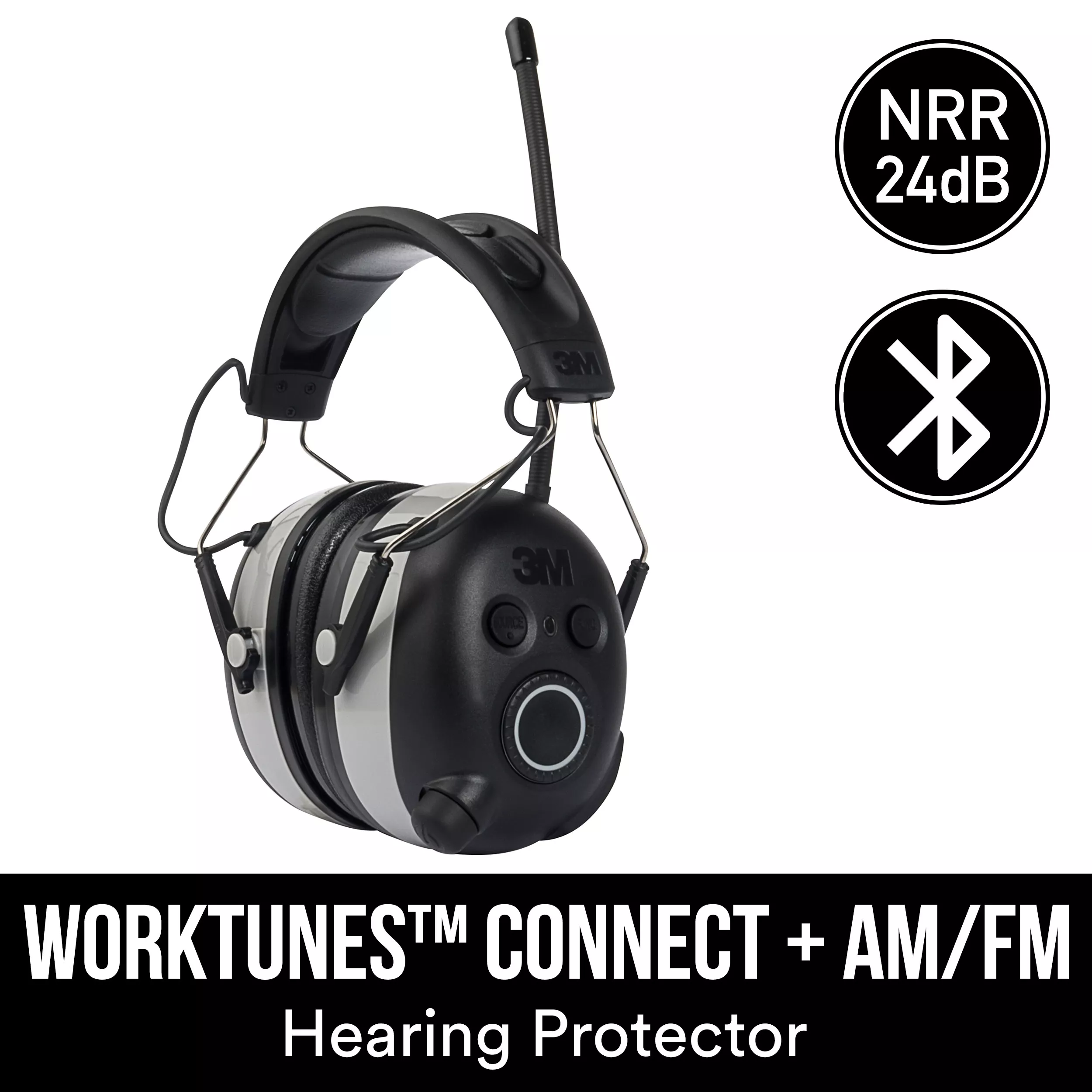 Product Number 90542H1-DC-PS | 3M™ WorkTunes™ Connect + AM/FM Hearing Protector with Bluetooth® Technology