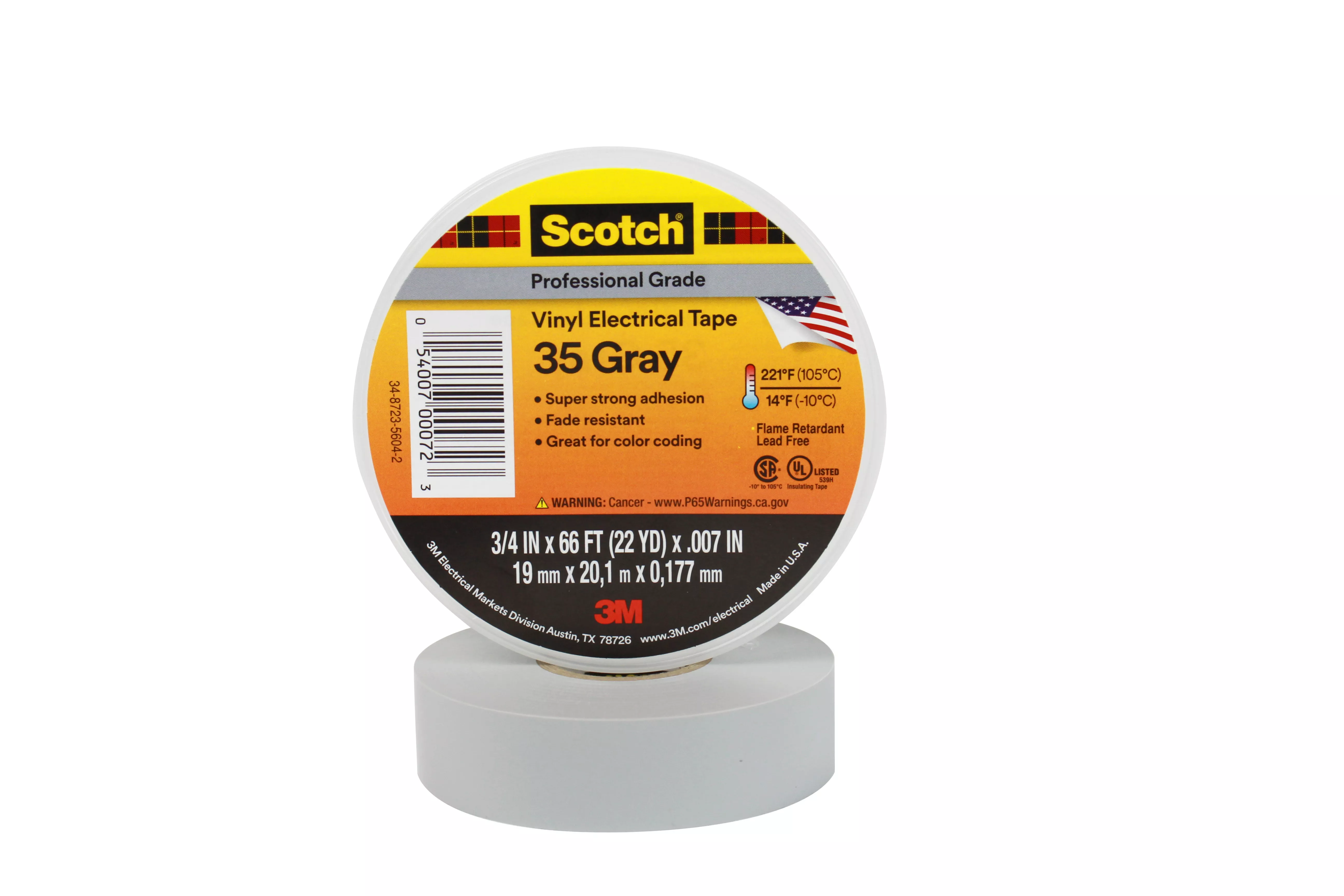 SKU 7000006099 | Scotch® Vinyl Color Coding Electrical Tape 35