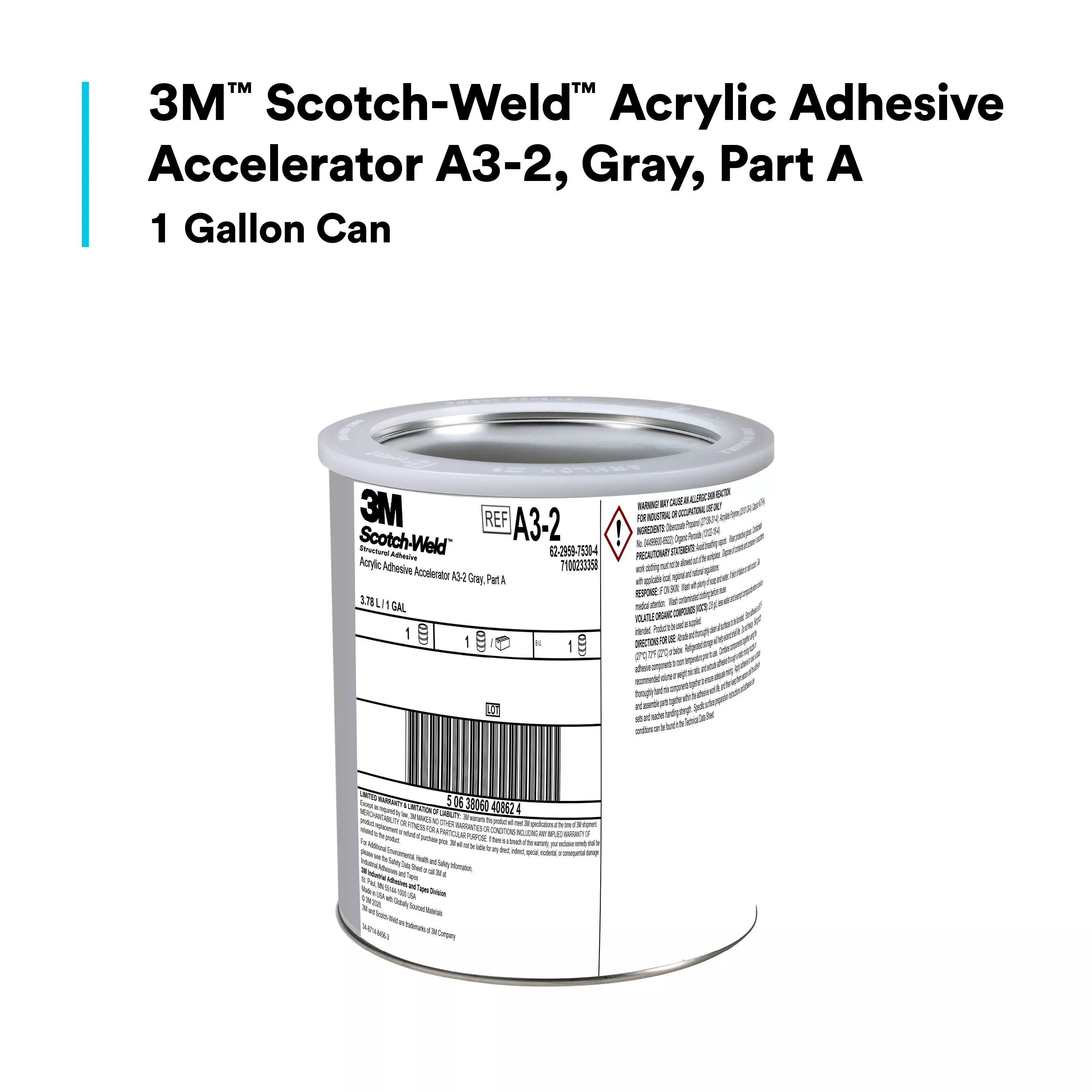 SKU 7100233358 | 3M™ Scotch-Weld™ Acrylic Adhesive Accelerator A3-2