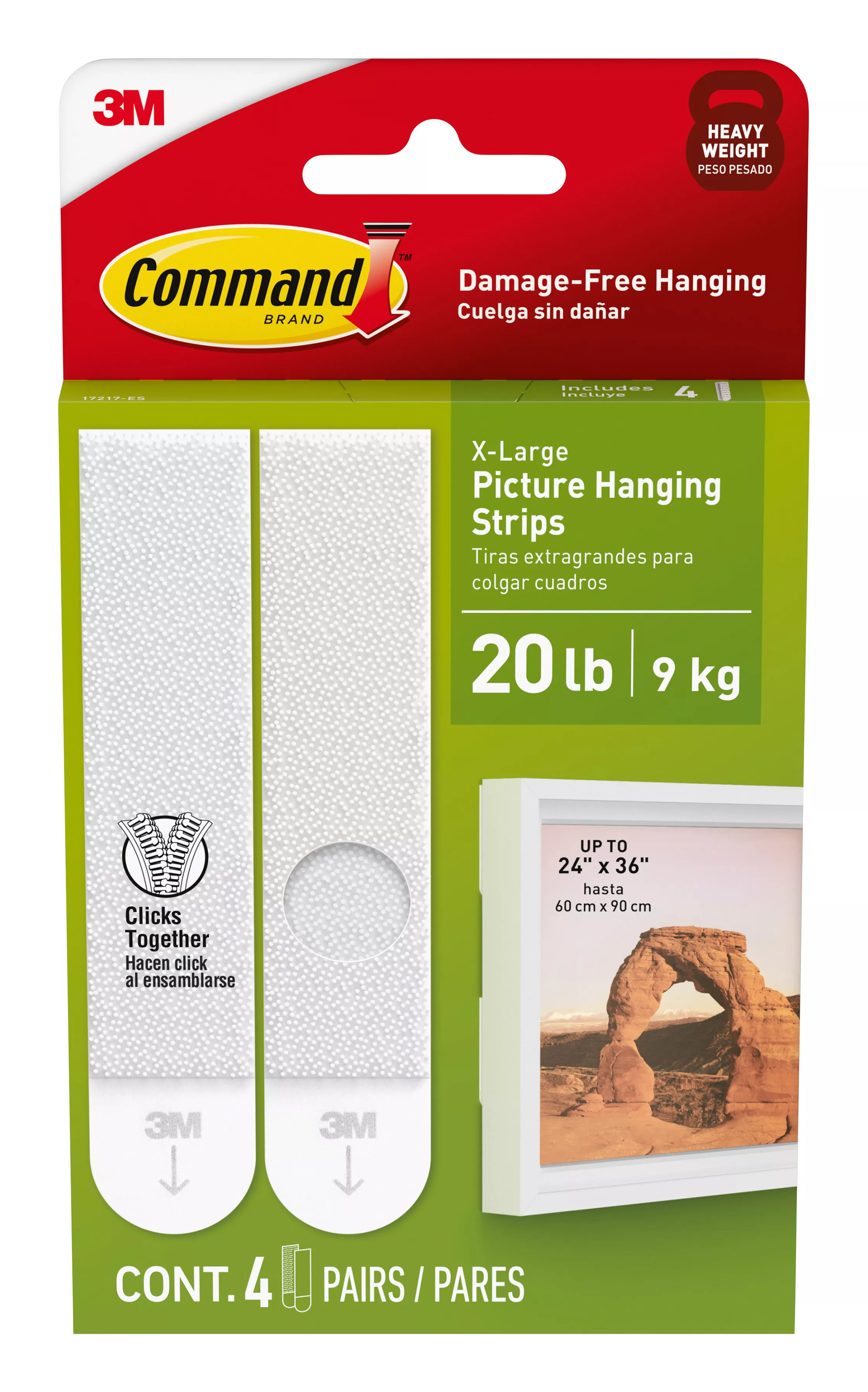 SKU 7100277416 | Command™ 20 lb White Picture Hanging Strips 17217-ES