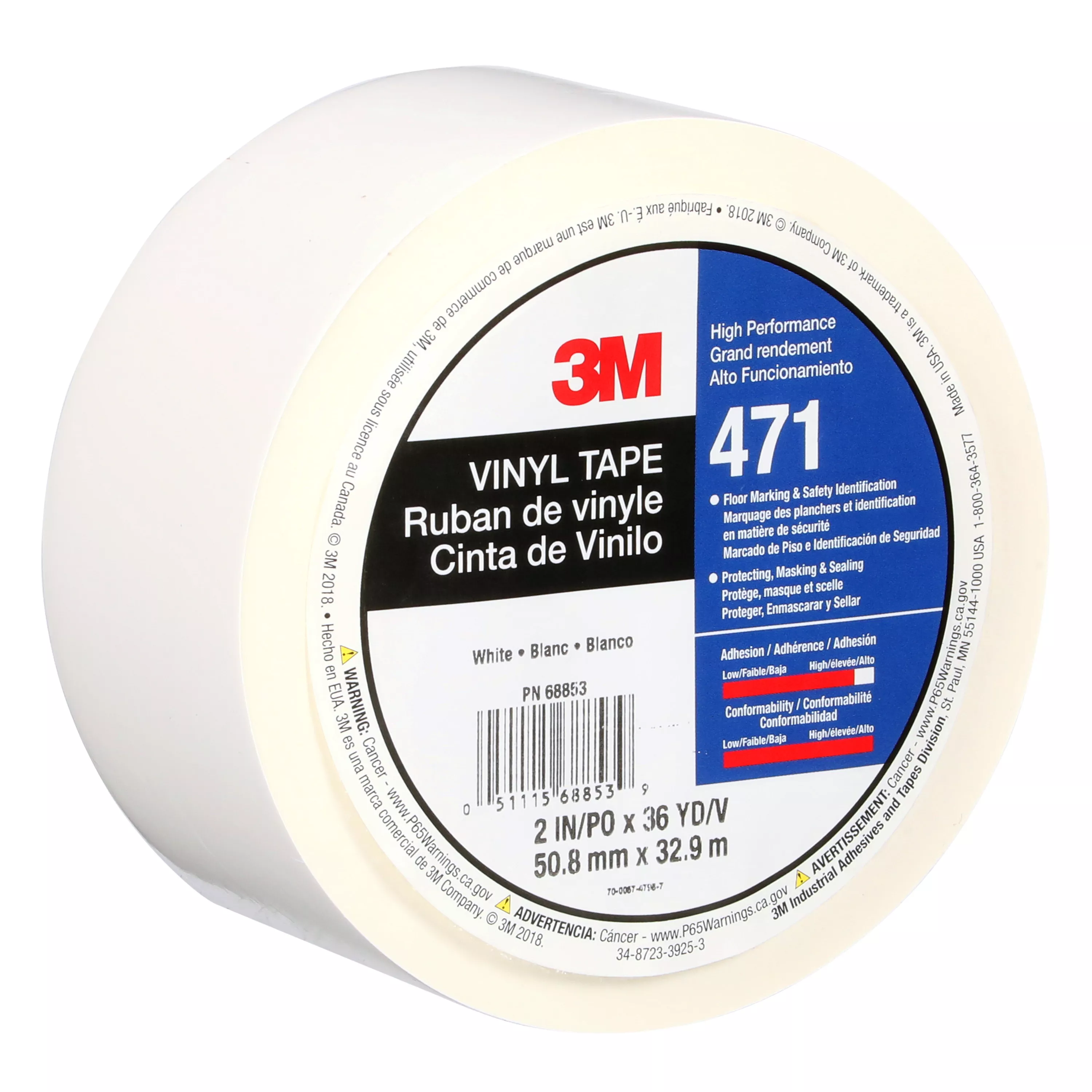 SKU 7100044650 | 3M™ Vinyl Tape 471