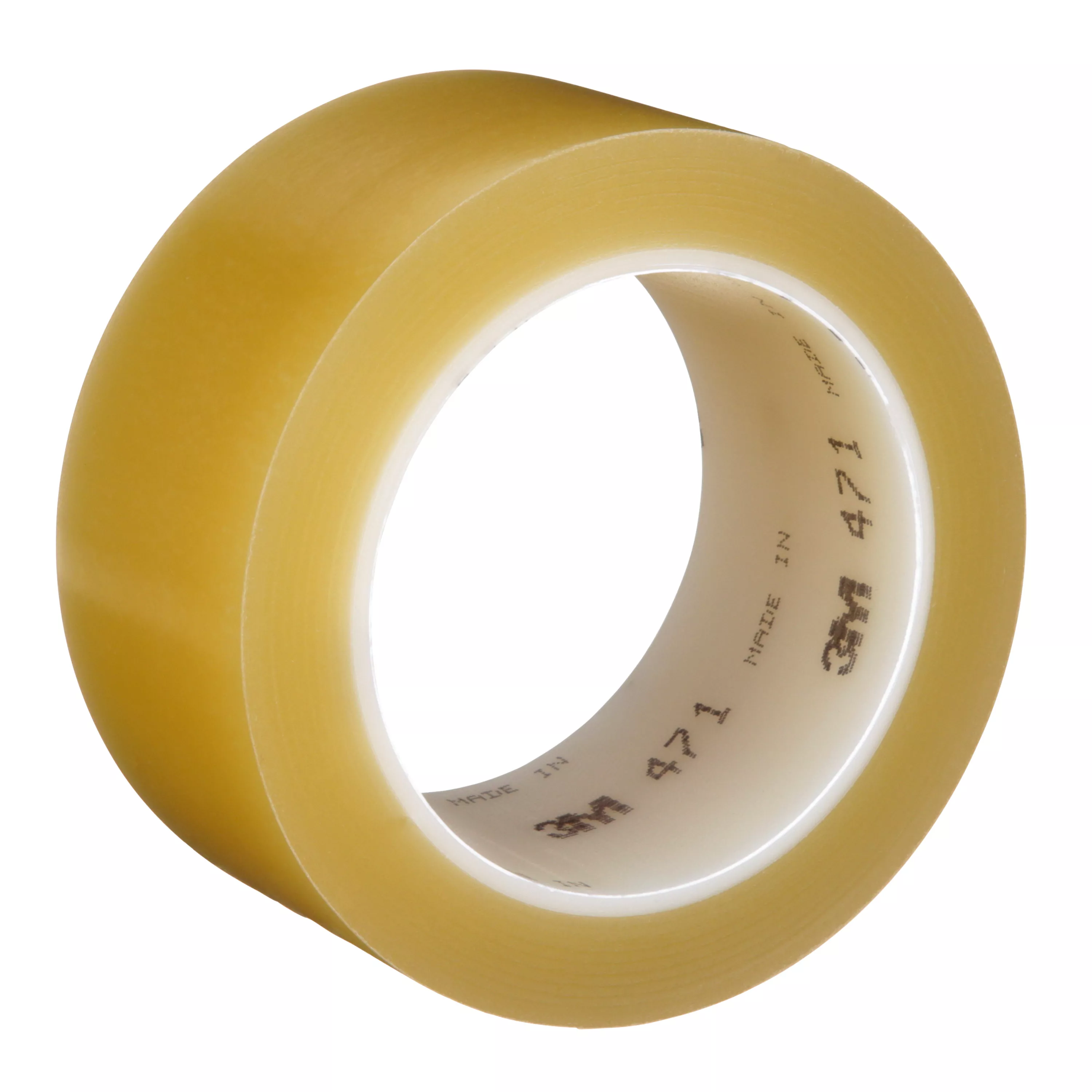 3M™ Vinyl Tape 471, Transparent, 1 1/2 in x 36 yd, 5.2 mil, 24 Roll/Case