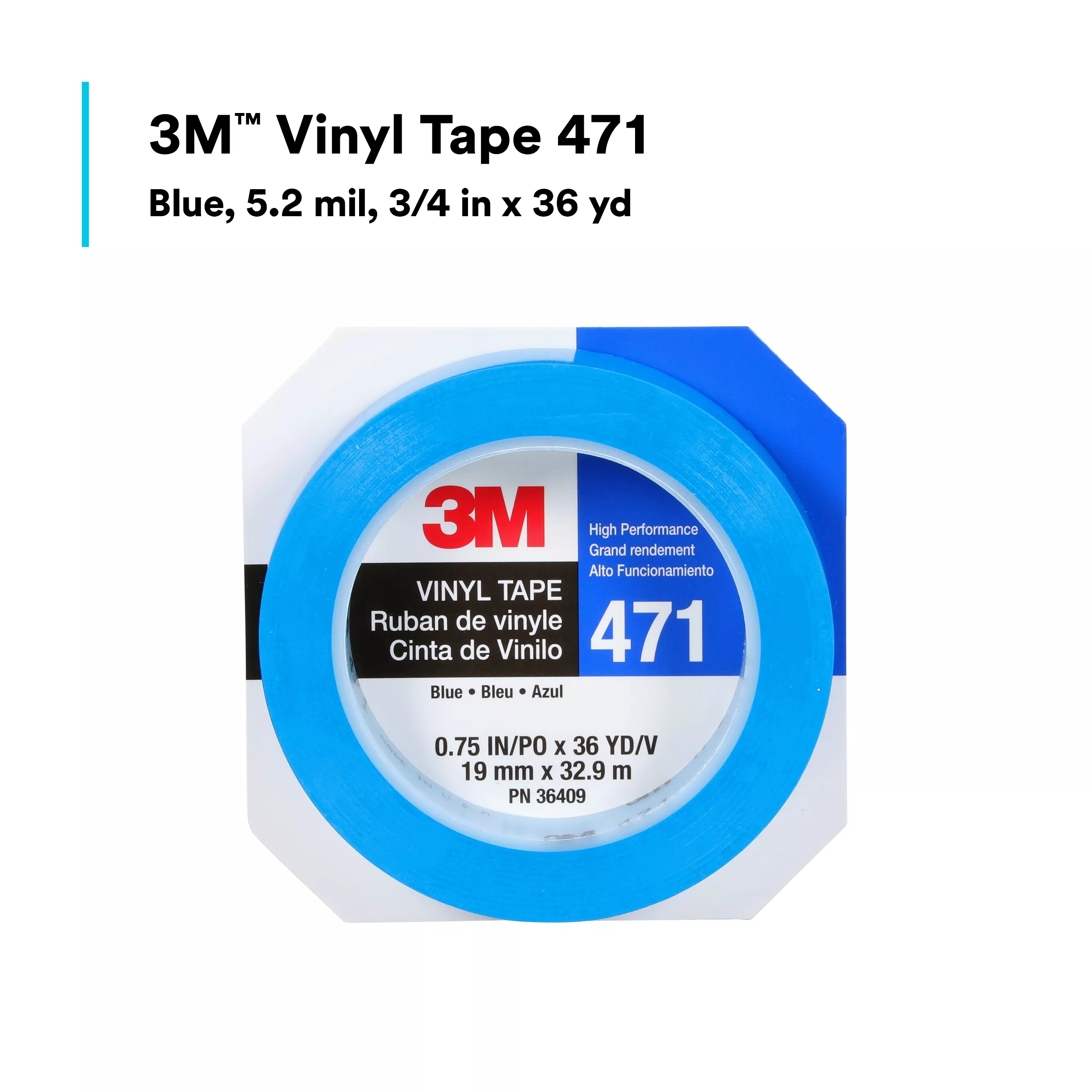 SKU 7100044653 | 3M™ Vinyl Tape 471