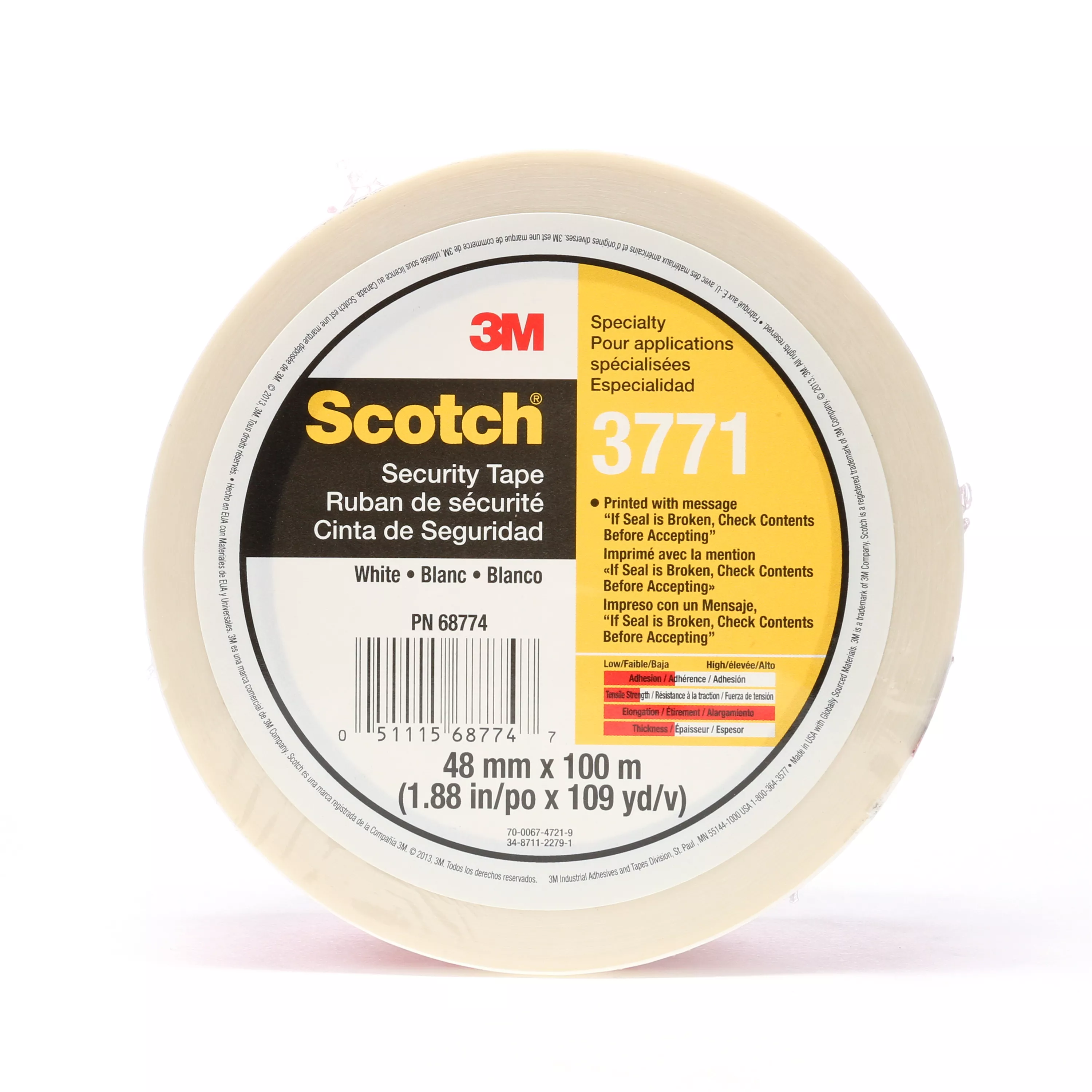 SKU 7010302431 | Scotch® Printed Message Box Sealing Tape 3771