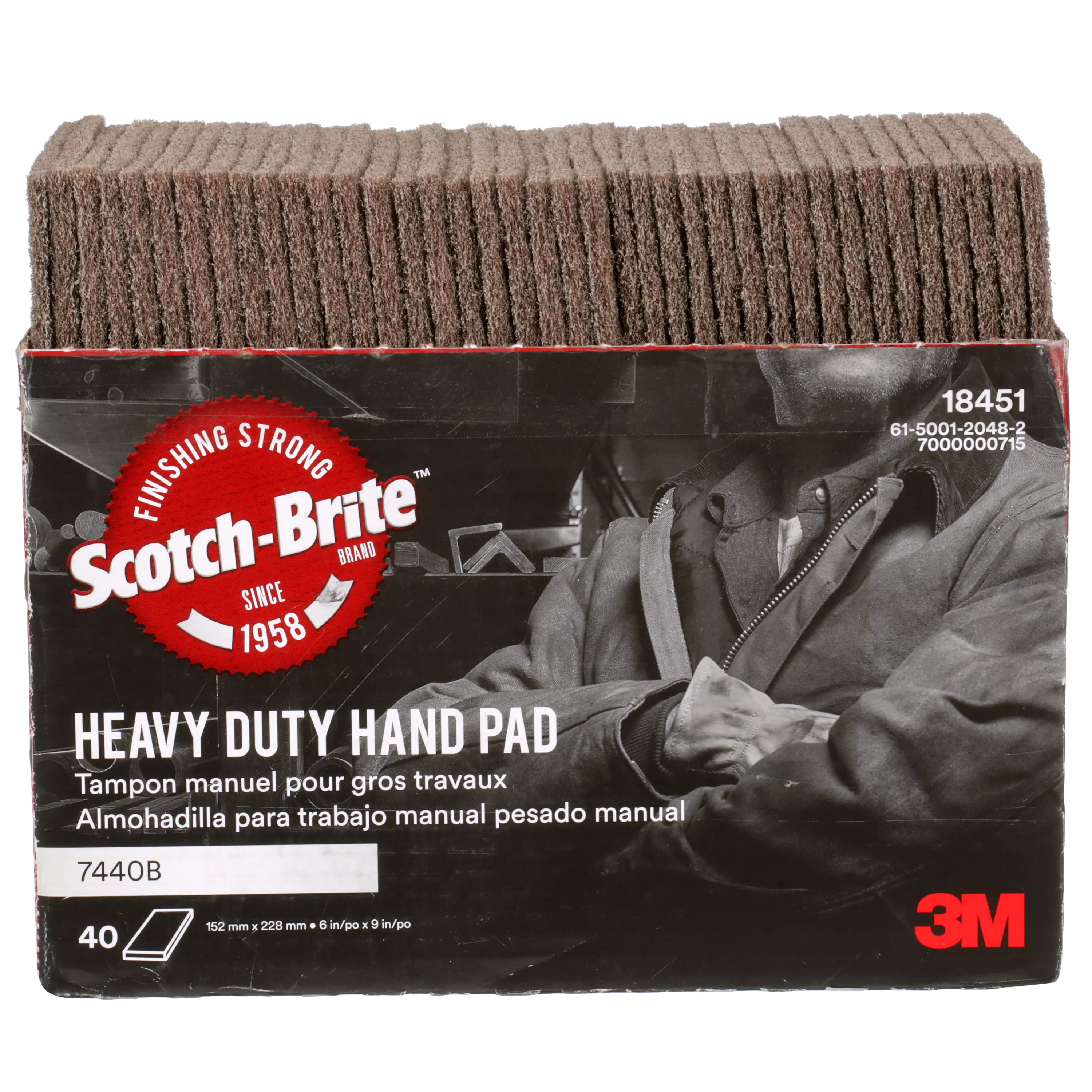 Product Number HP-HP 7440 | Scotch-Brite™ Heavy Duty Hand Pad 7440B