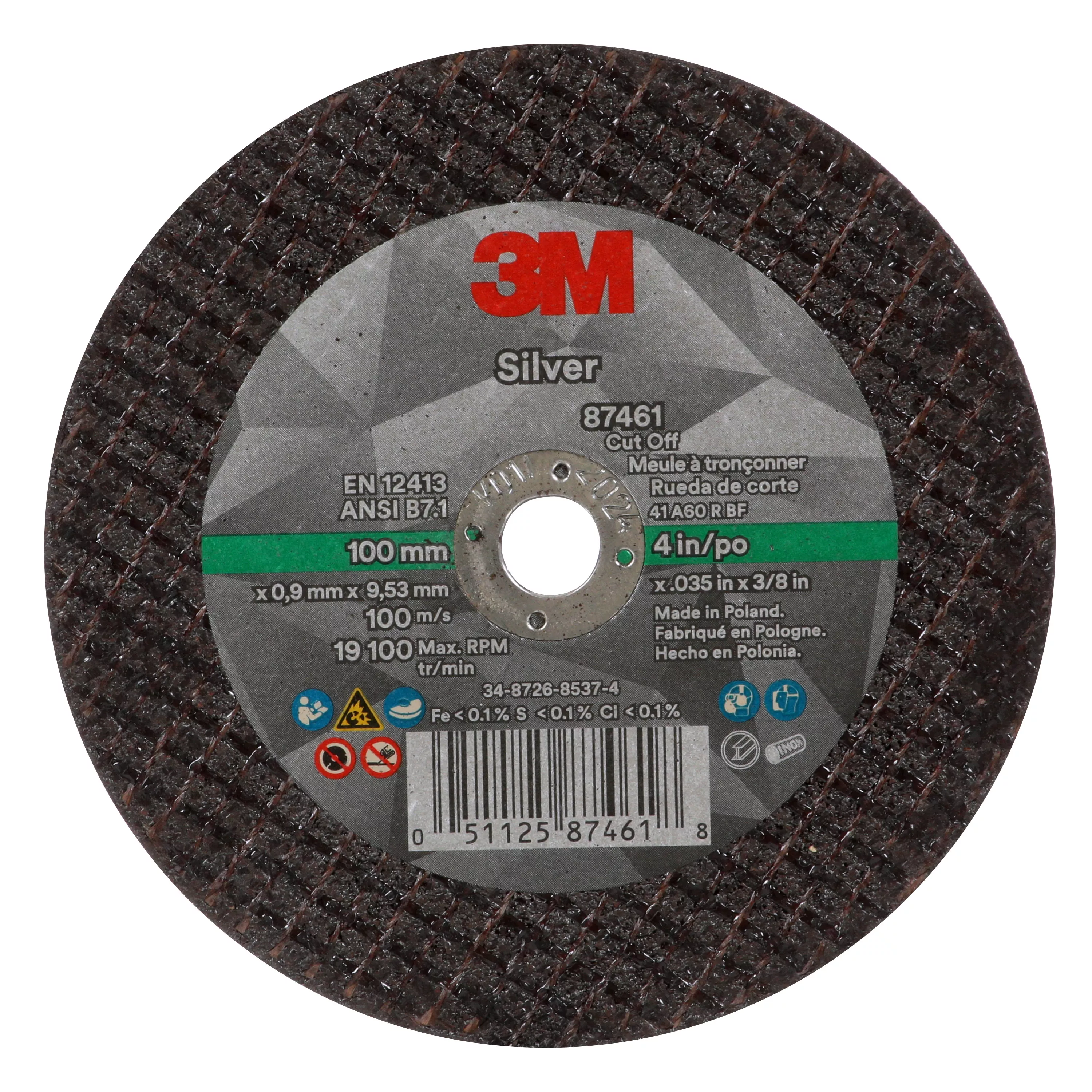 SKU 7100139214 | 3M™ Silver Cut-Off Wheel