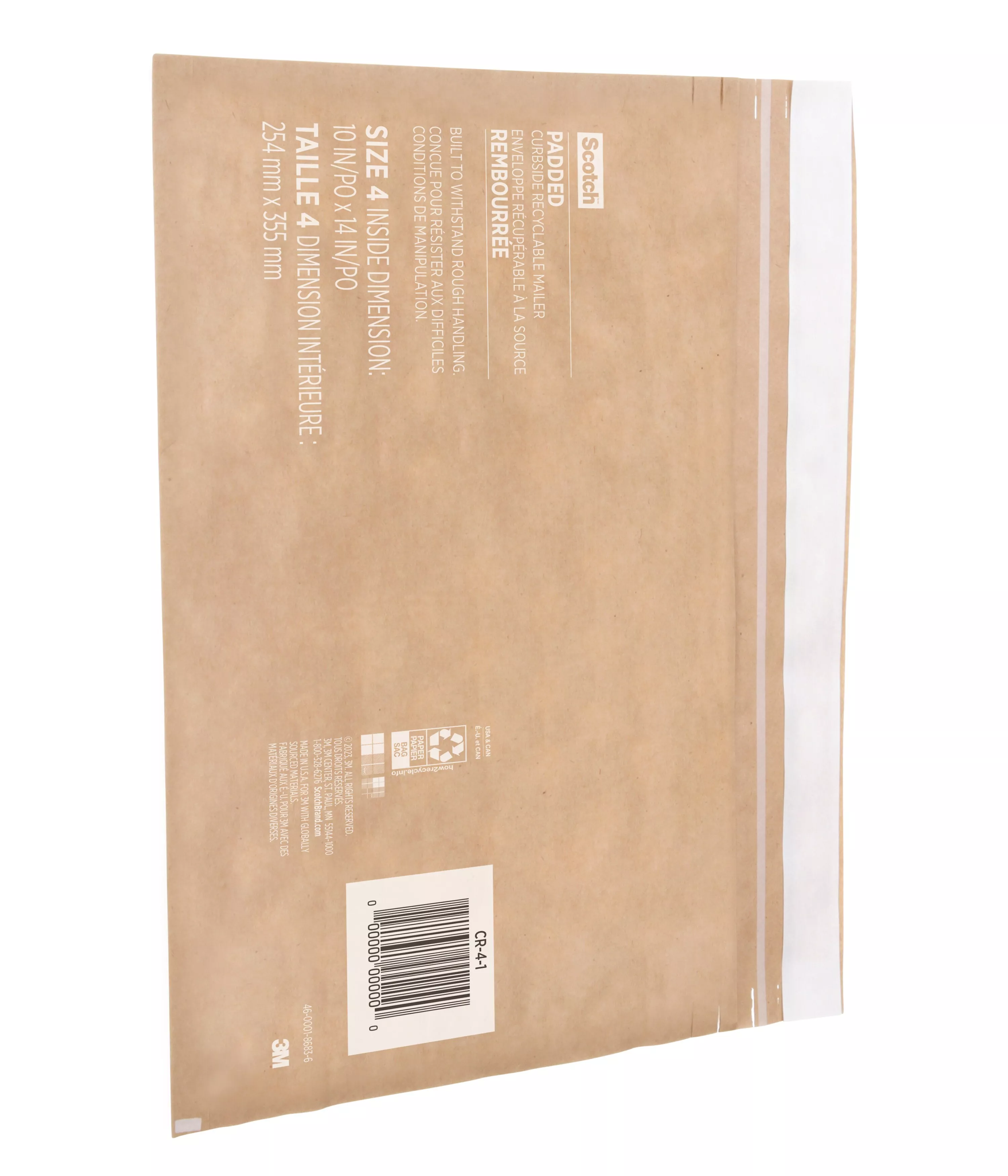 SKU 7100289164 | Scotch™ Curbside Recyclable Padded Mailer CR-4-1