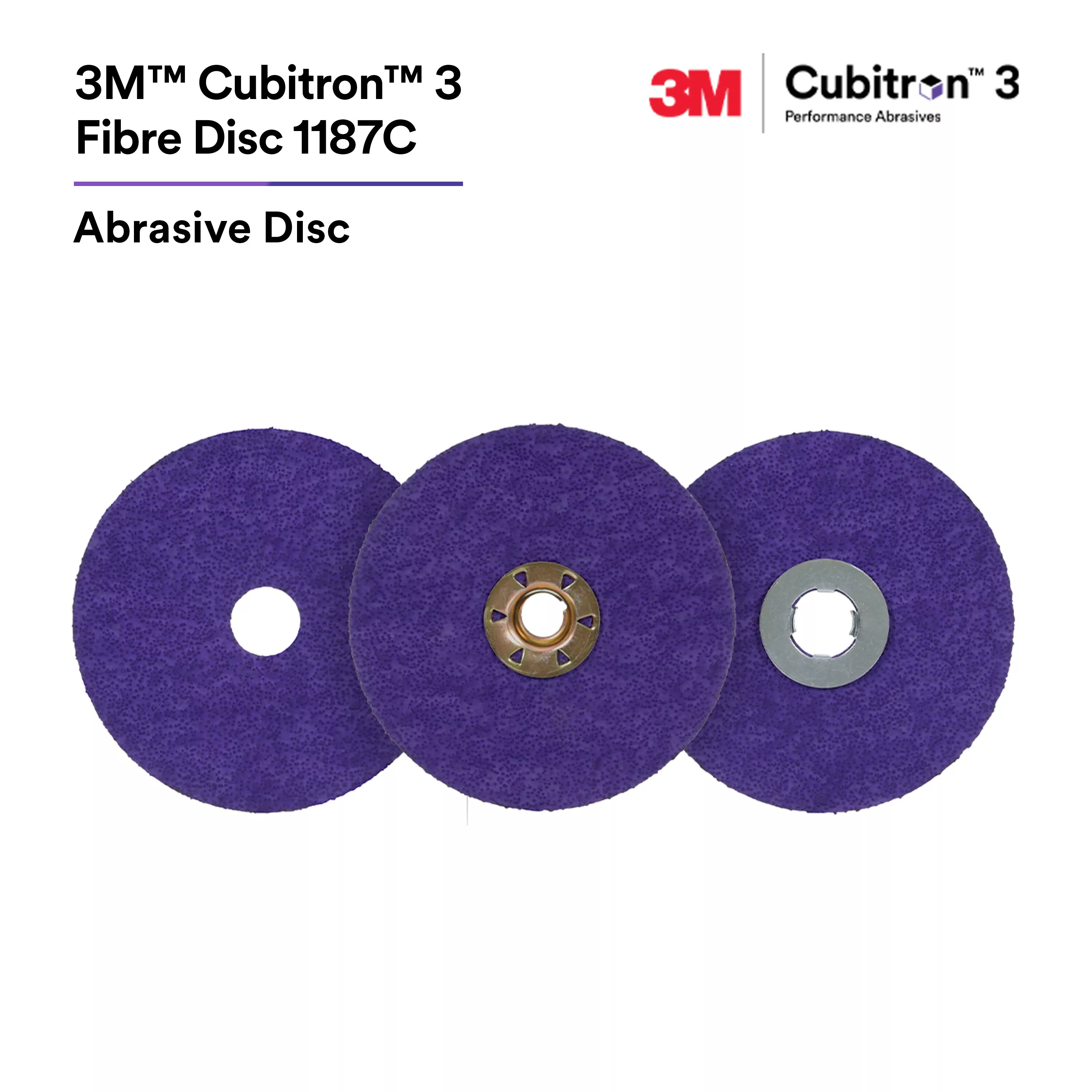 SKU 7100331892 | 3M™ Cubitron™ 3 Fibre Disc 1187C