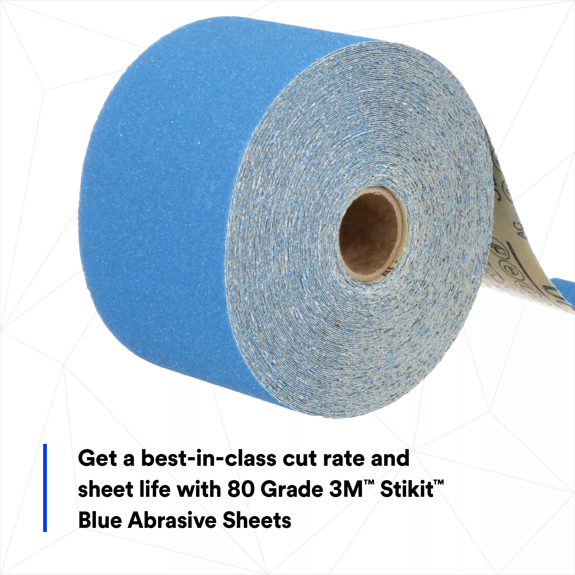 SKU 7100098207 | 3M™ Stikit™ Blue Abrasive Sheet Roll 321U