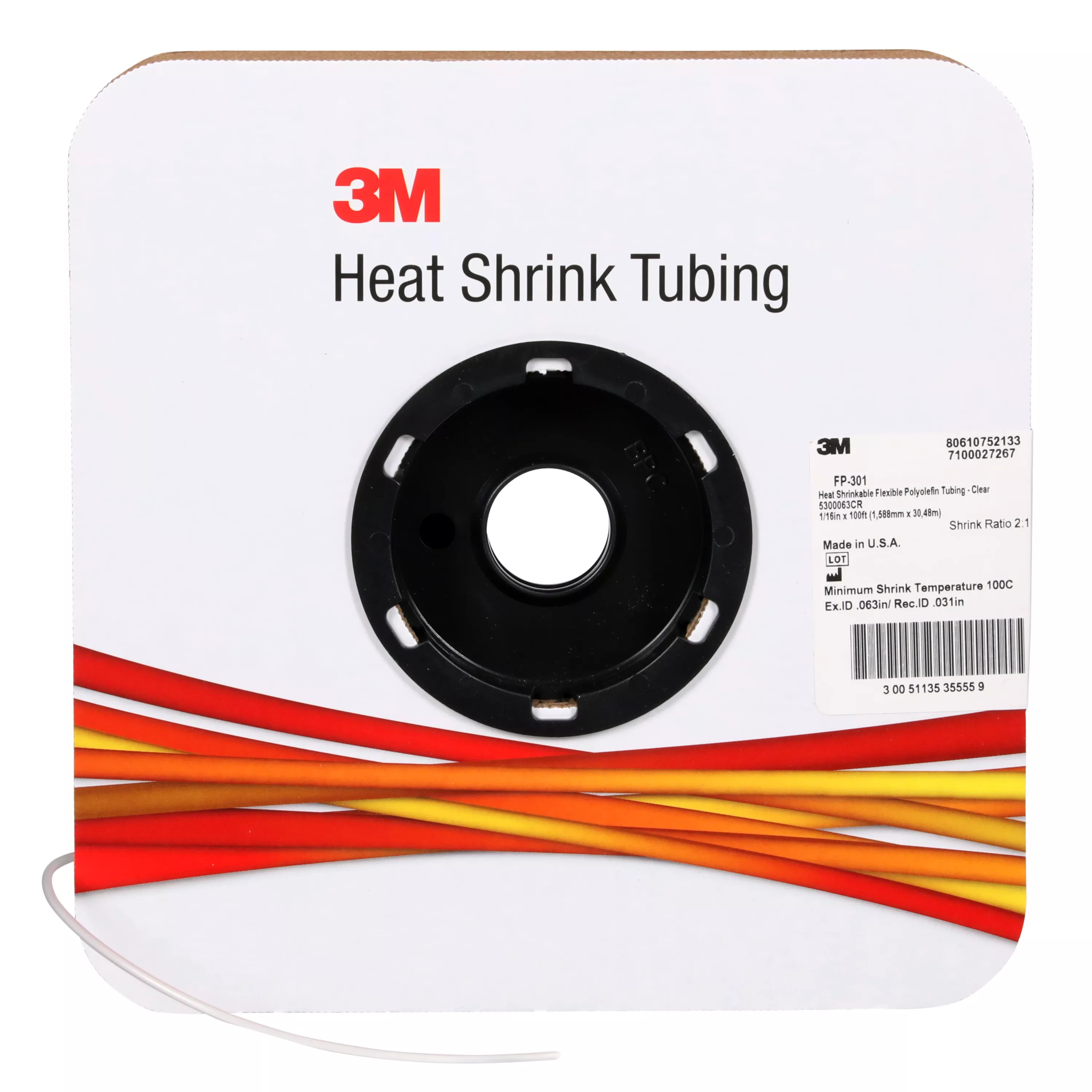 SKU 7100027267 | 3M™ Heat Shrink Thin-Wall Tubing