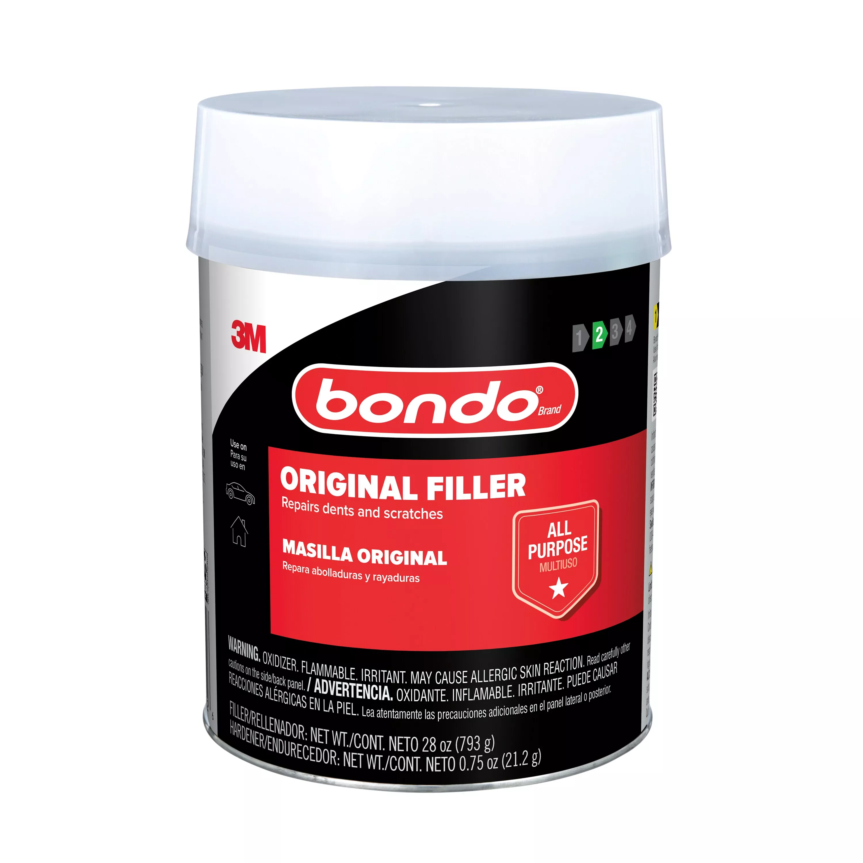 Bondo® Original Filler, OR-QT-ES, 28 oz (793.78 g), 6 per case