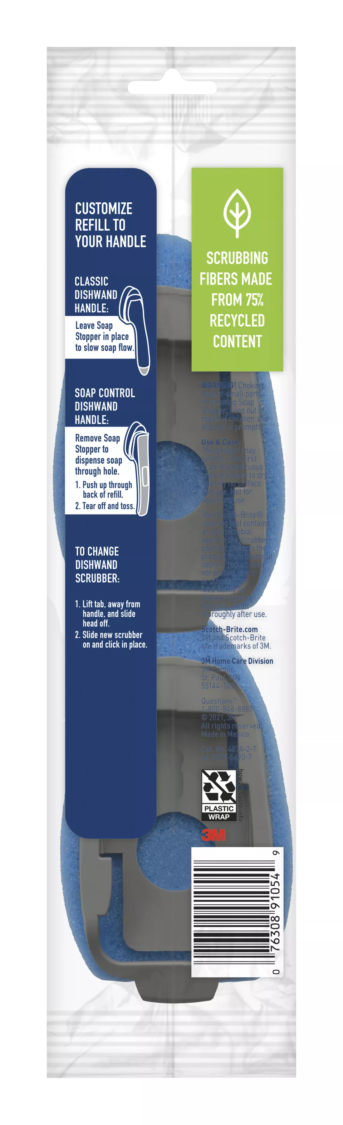 Product Number 487A-2-7 | Scotch-Brite® Stay Fresh Non-Scratch Dishwand Refills 487A-2-7