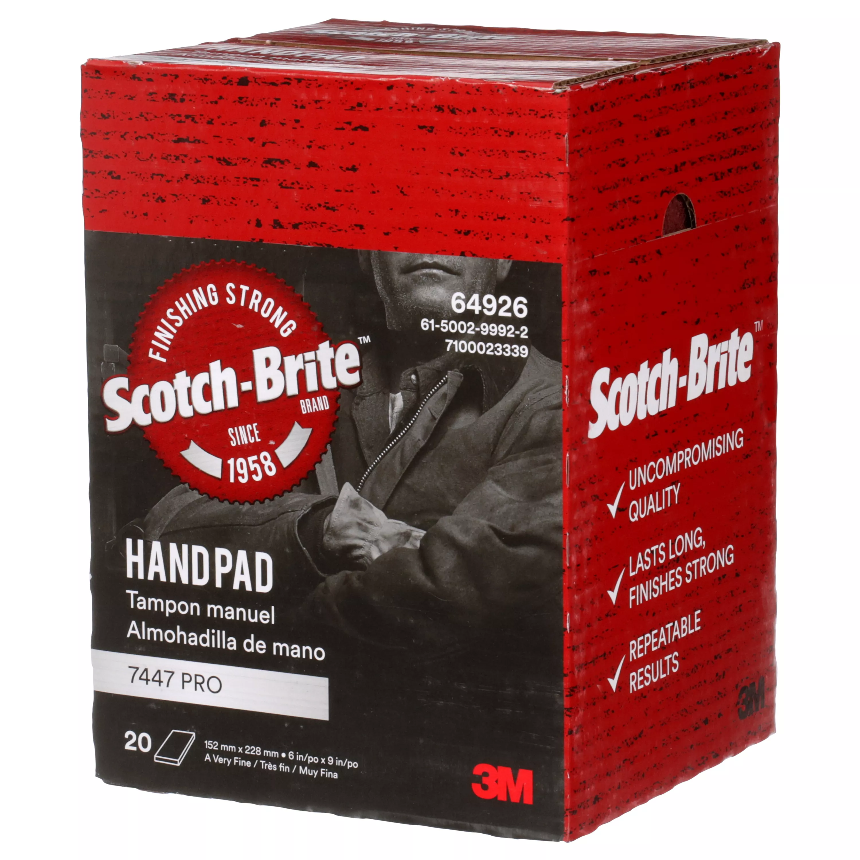 SKU 7100023339 | Scotch-Brite™ Hand Pad 7447 Pro