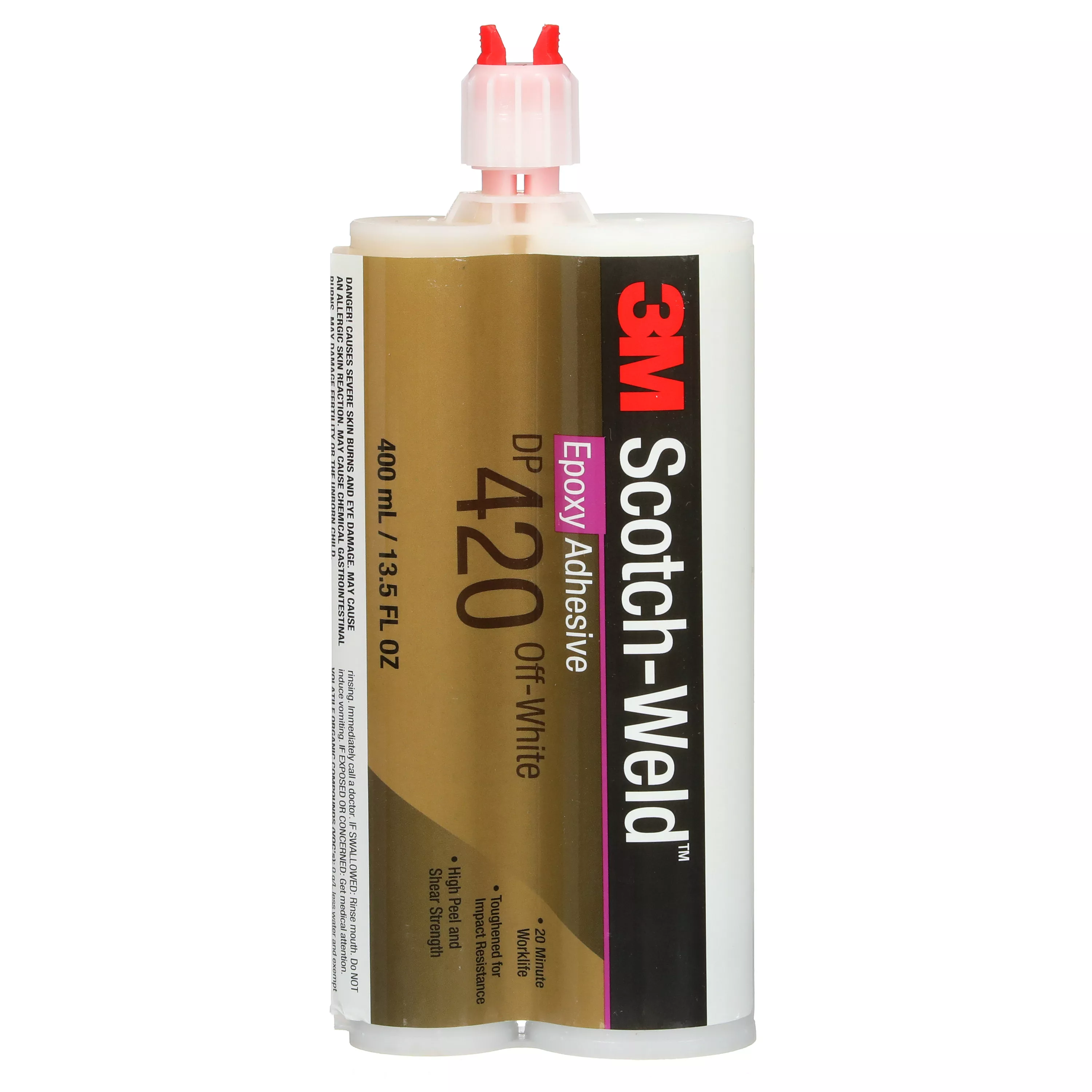 3M™ Scotch-Weld™ Epoxy Adhesive DP420, Off-White, 400 mL Duo-Pak, 6/Case