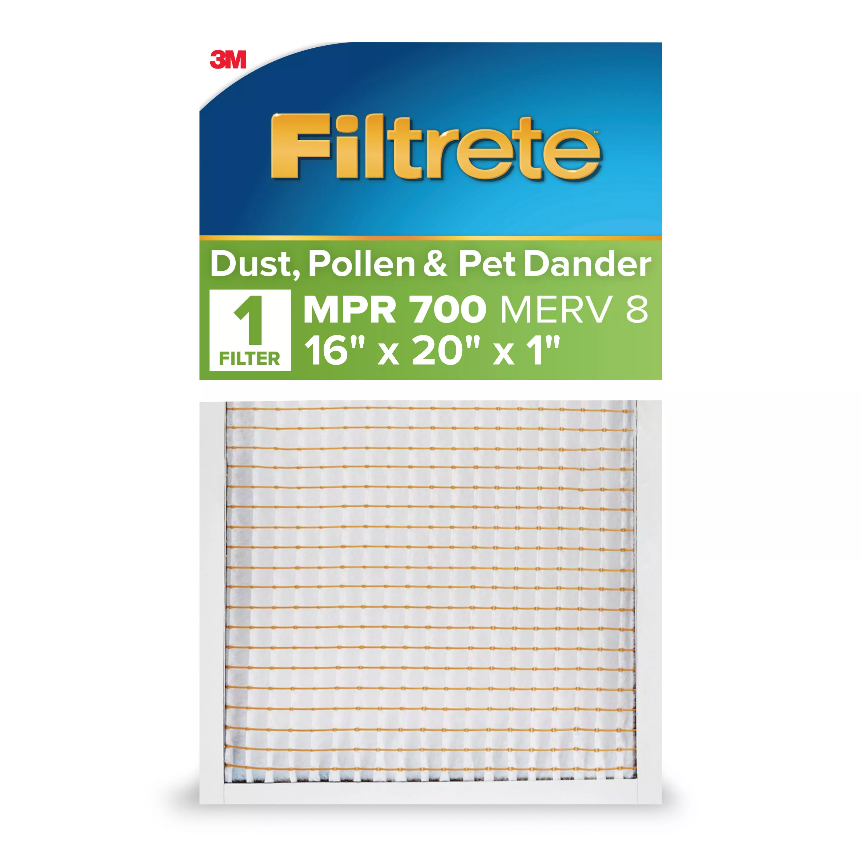 Filtrete™ Electrostatic Air Filter 700 MPR 700-4, 16 in x 20 in x 1 in (40.6 cm x 50.8 cm x 2.5 cm)