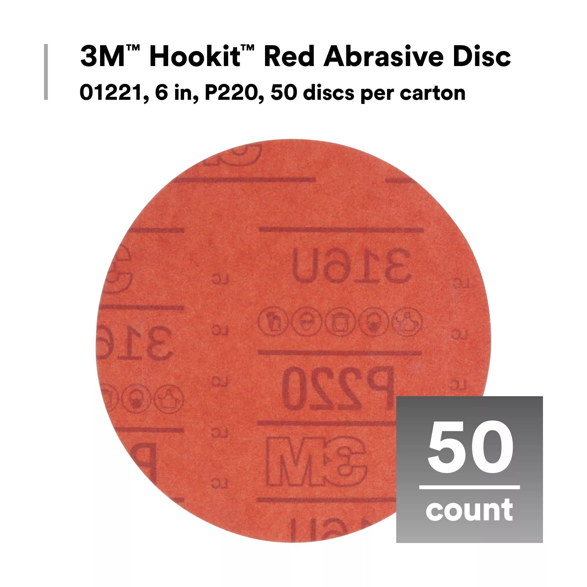 SKU 7000119784 | 3M™ Hookit™ Red Abrasive Disc