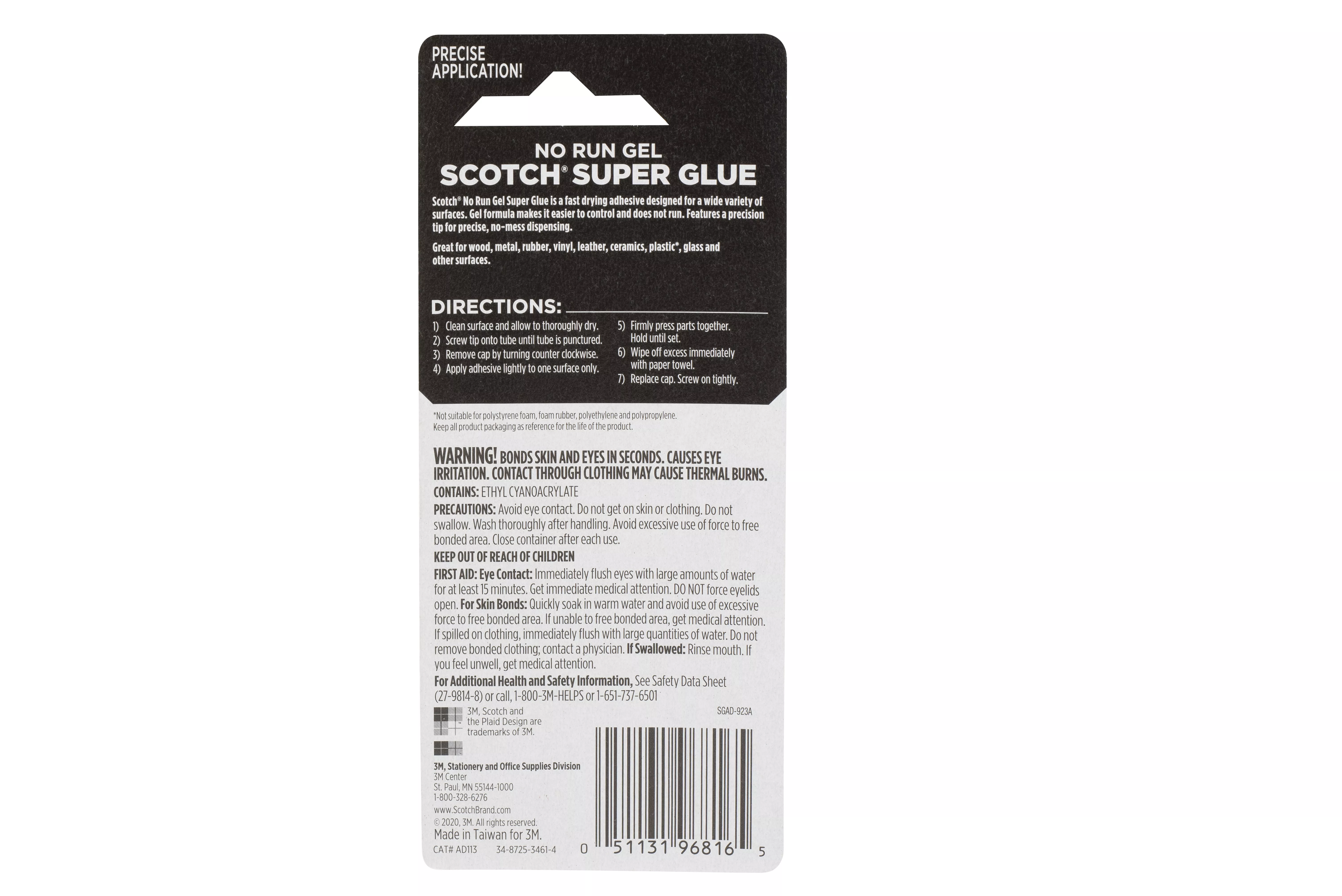 SKU 7000047664 | Scotch® Super Glue Gel AD113