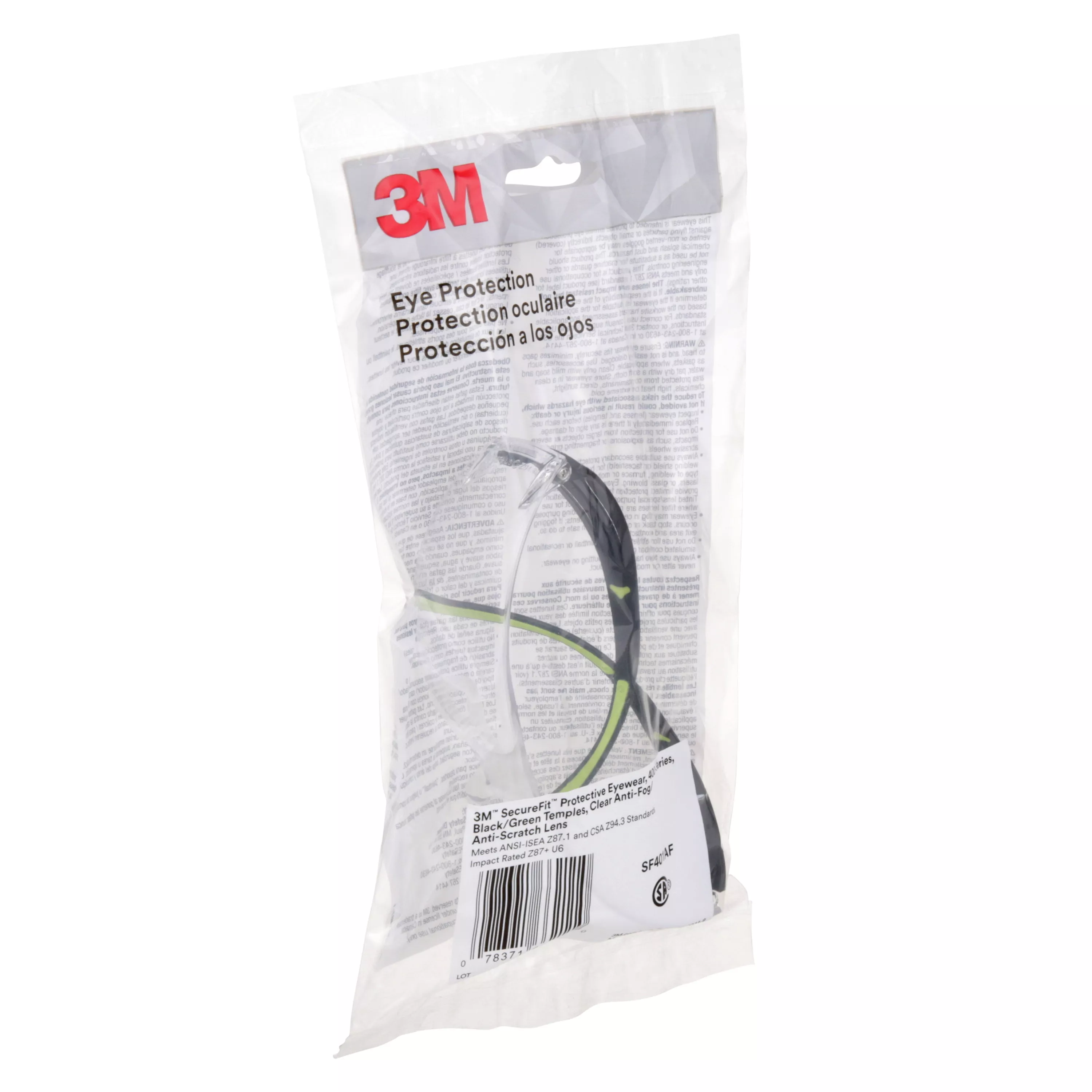 SKU 7100112435 | 3M™ SecureFit™ Protective Eyewear SF401AF