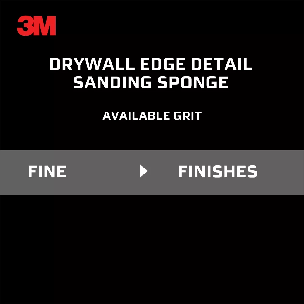 SKU 7010378796 | 3M™ Fine Grit Extra Large Angled Drywall Sanding Sponge