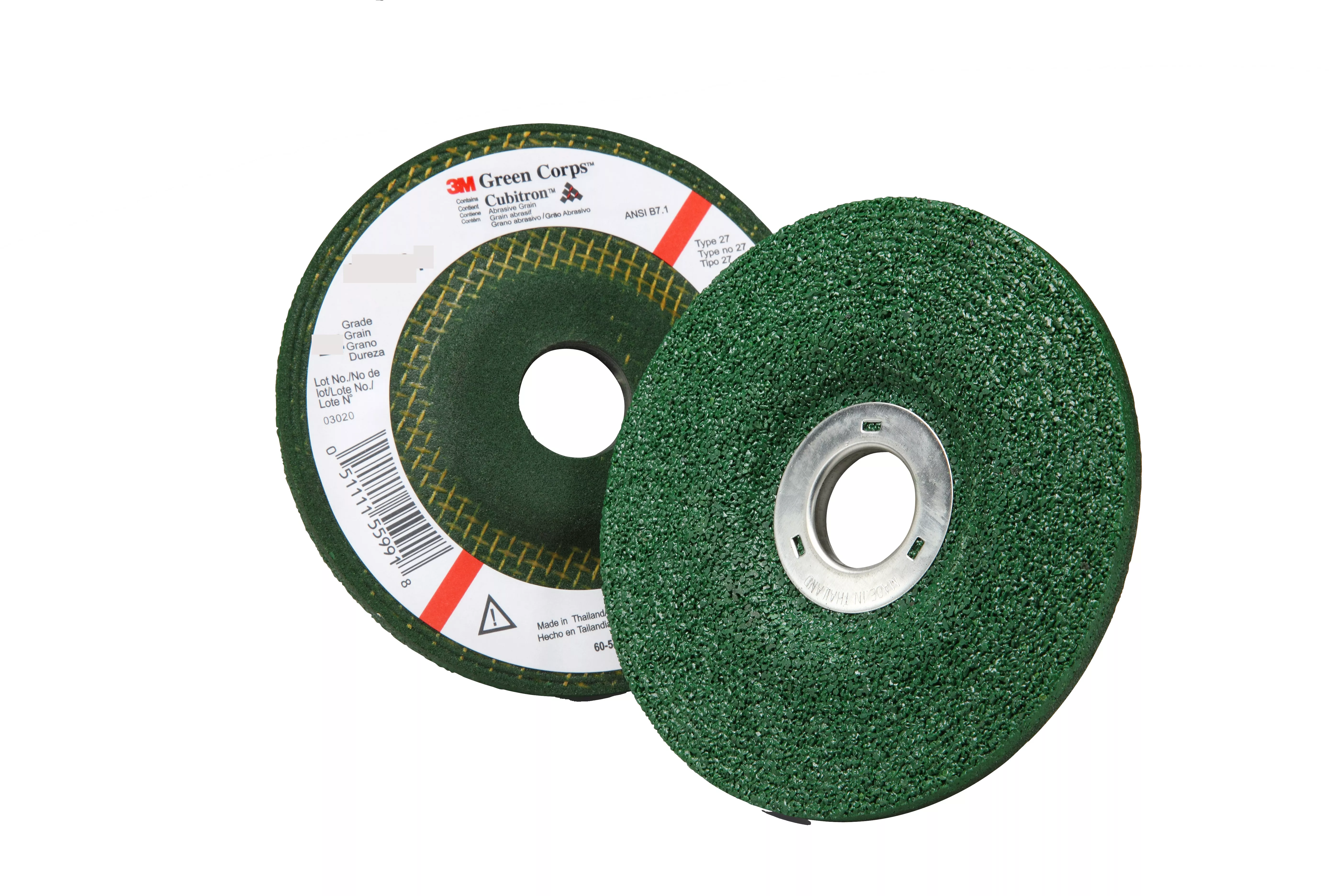 SKU 7000118599 | 3M™ Green Corps™ Depressed Center Grinding Wheel