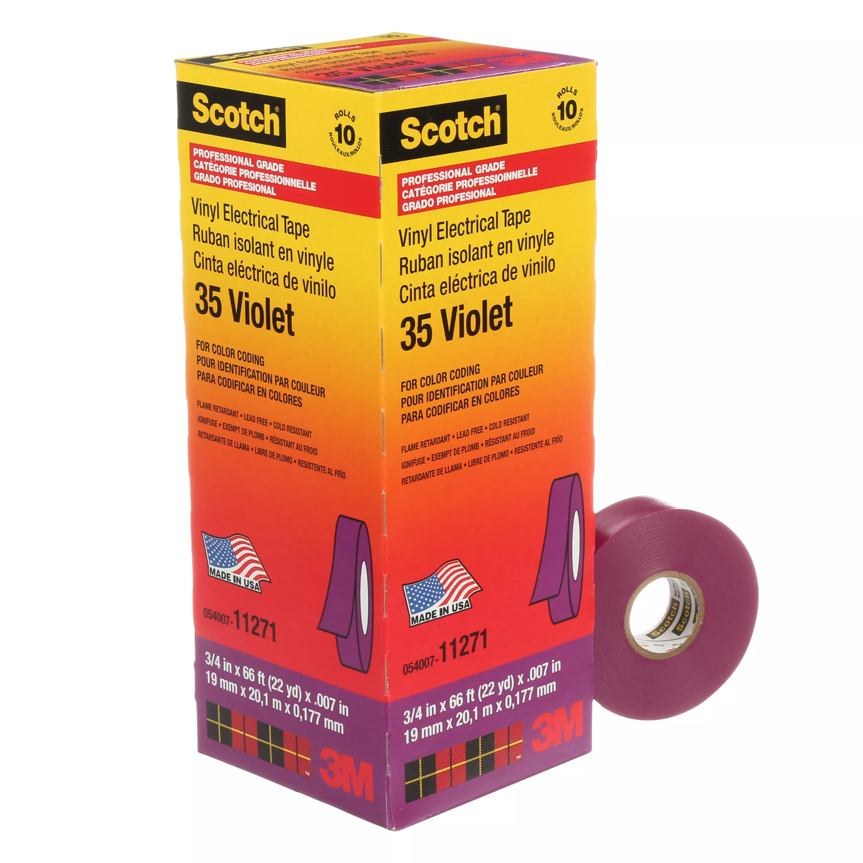 SKU 7000058437 | Scotch® Vinyl Color Coding Electrical Tape 35