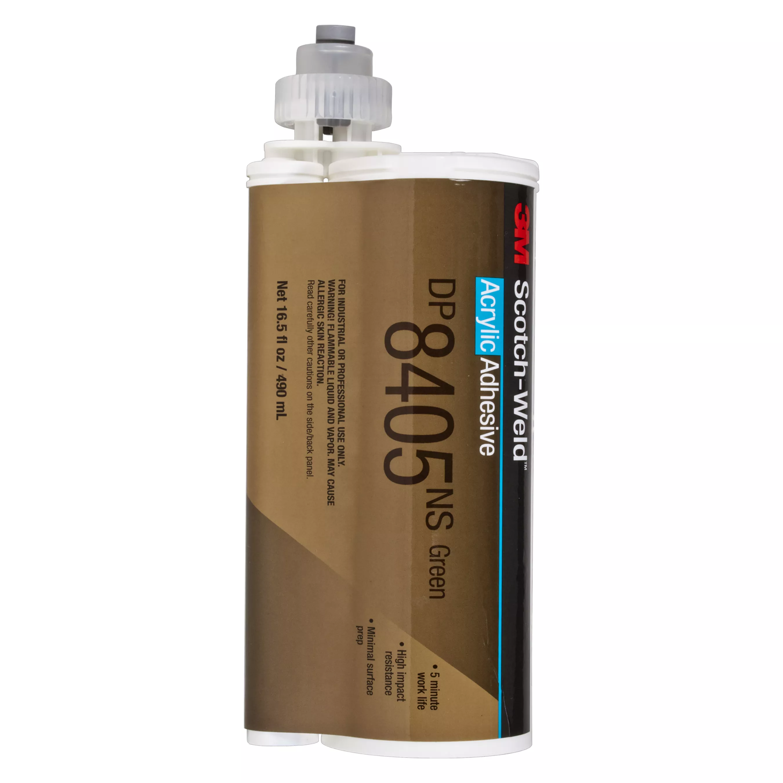 3M™ Scotch-Weld™ Acrylic Adhesive DP8405NS, Green, 490 mL Duo-Pak,
6/Case