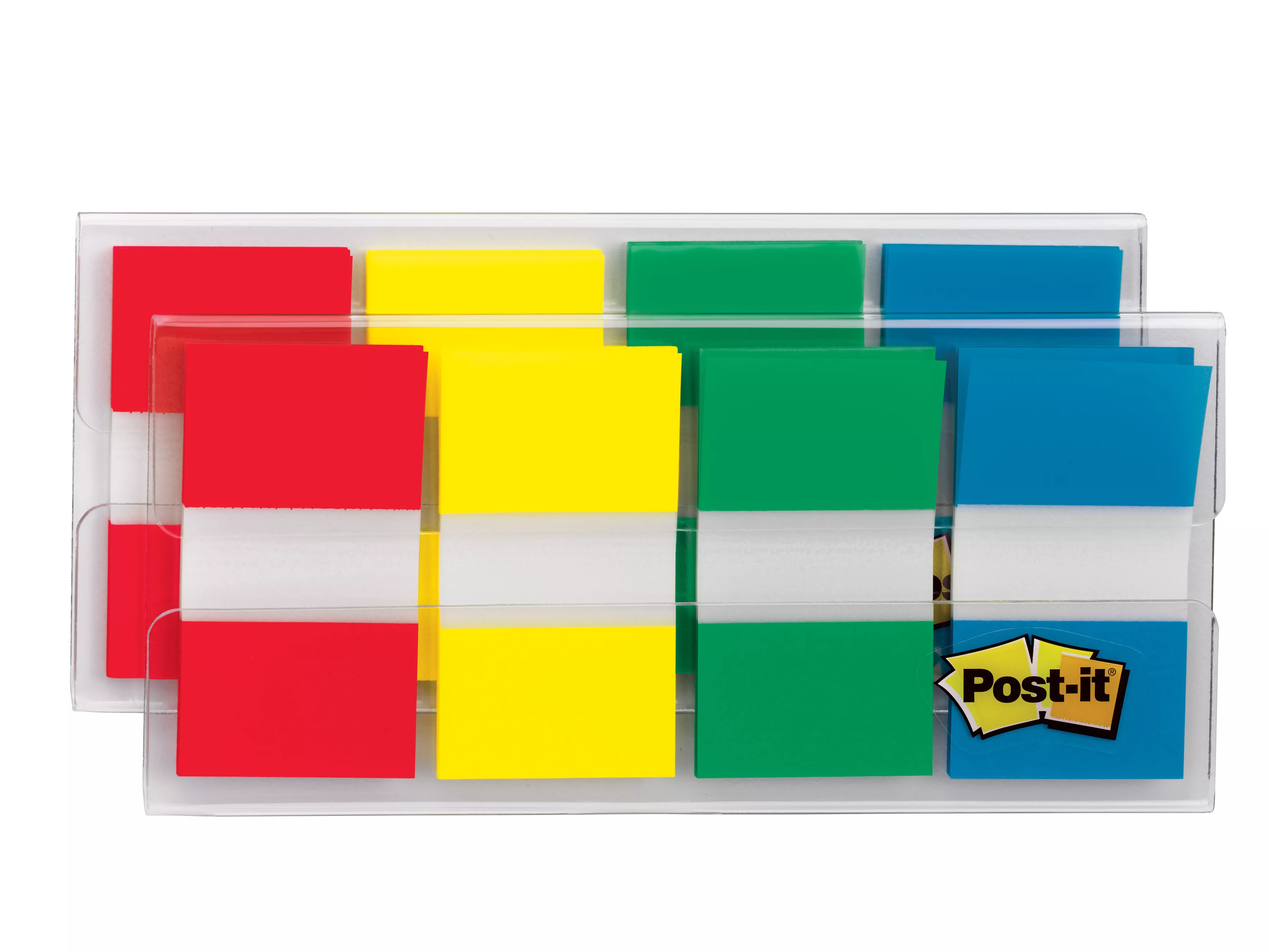 Post-it® Flags 680-RYGB2, .94 in. x 1.7 in. (23.8 mm x 43.2 mm) Red, Yellow, Blue, Green 24 pk/cs