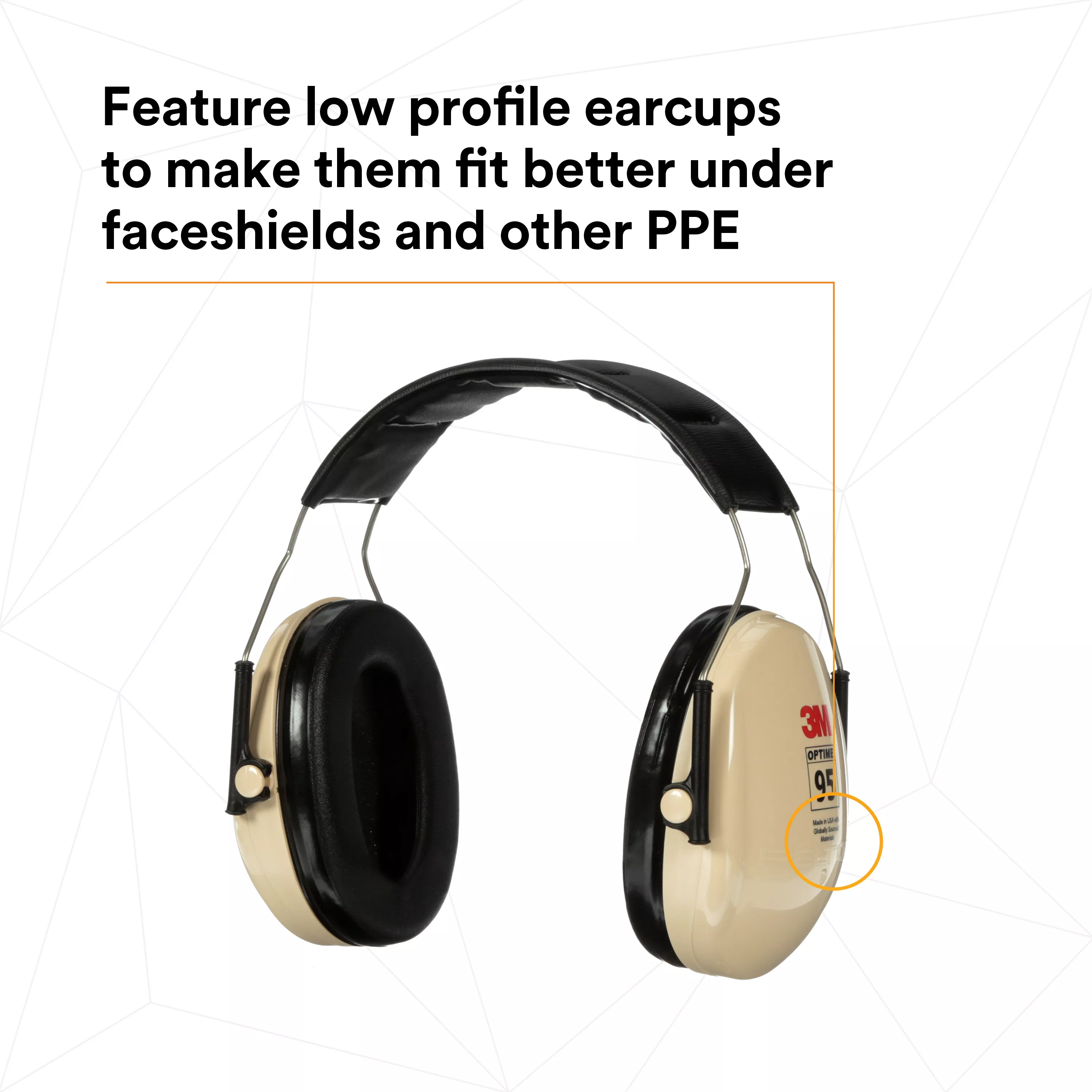 SKU 7000009667 | 3M™ PELTOR™ Optime™ 95 Earmuffs H6A/V