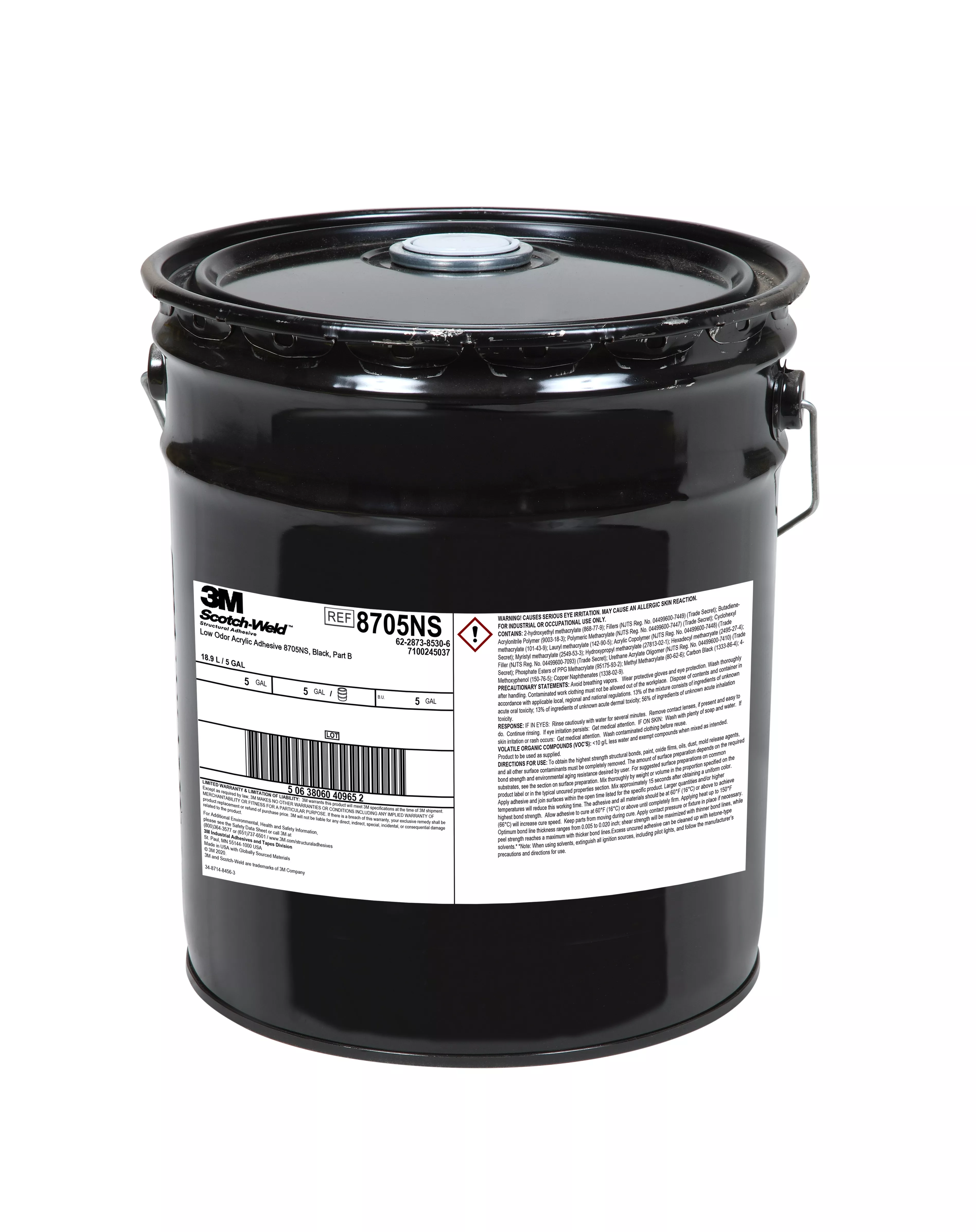 SKU 7100245037 | 3M™ Scotch-Weld™ Low Odor Acrylic Adhesive 8705NS