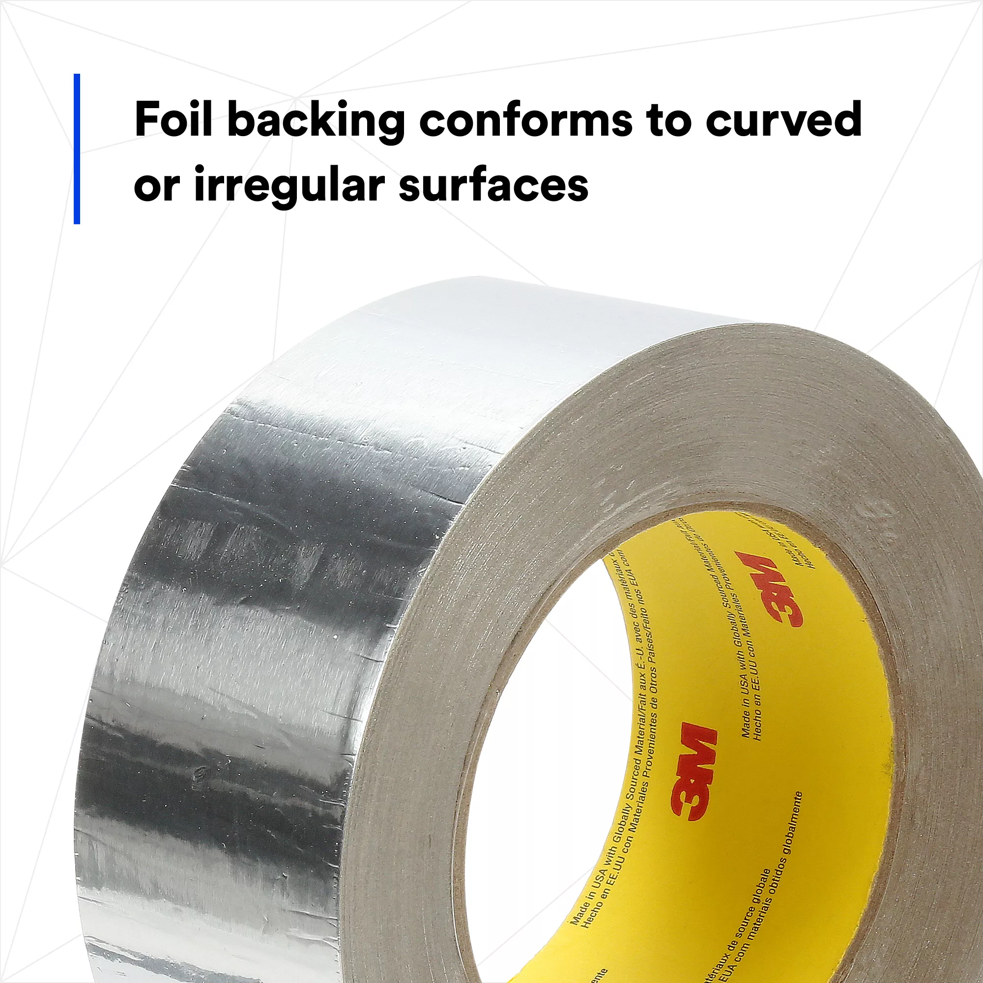 SKU 7100043781 | 3M™ Venture Tape™ Aluminum Foil Tape 1521CW