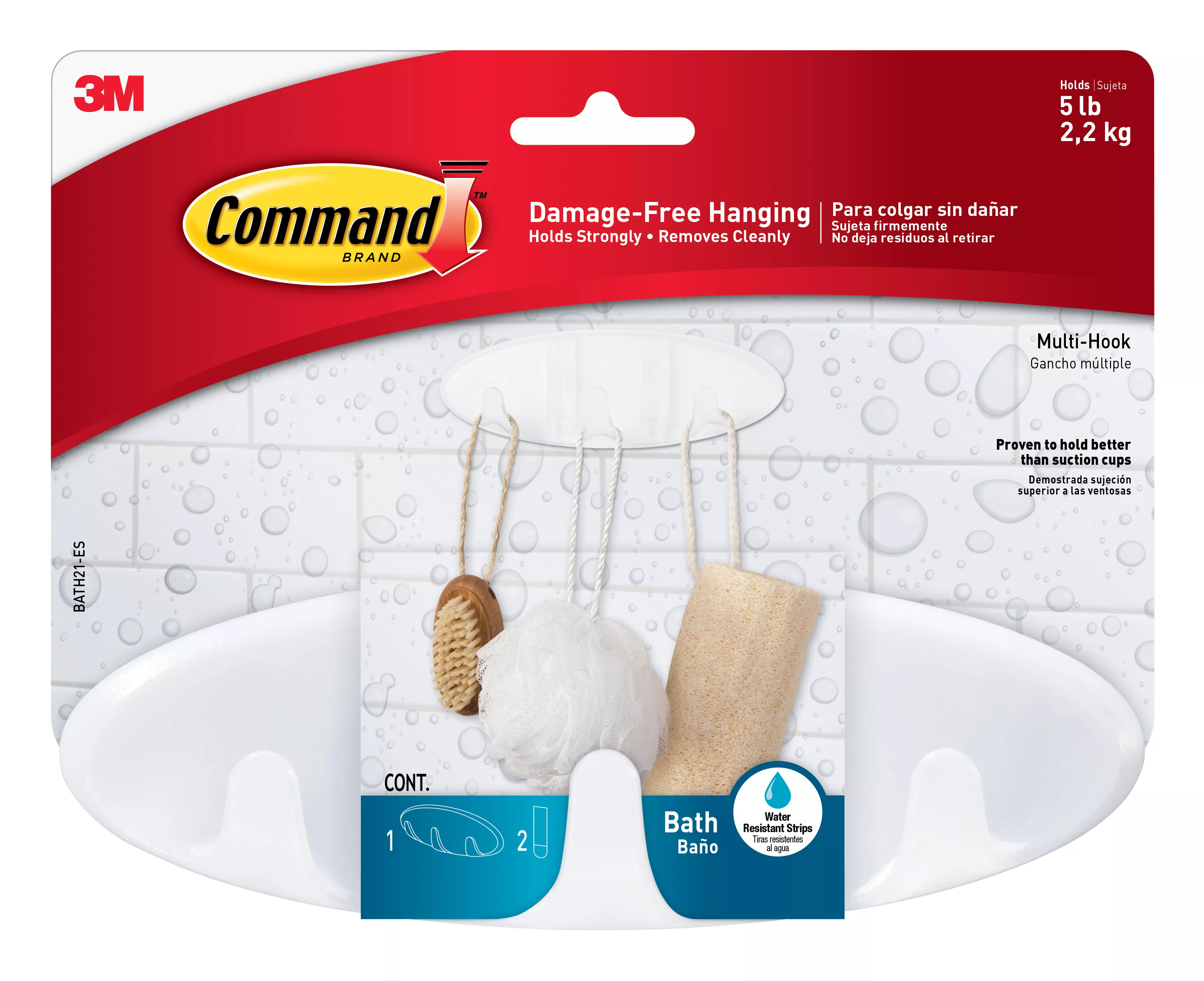 UPC 00051141958439 | Command™ Multi-Hook with Water-Resistant Strips BATH21-ES