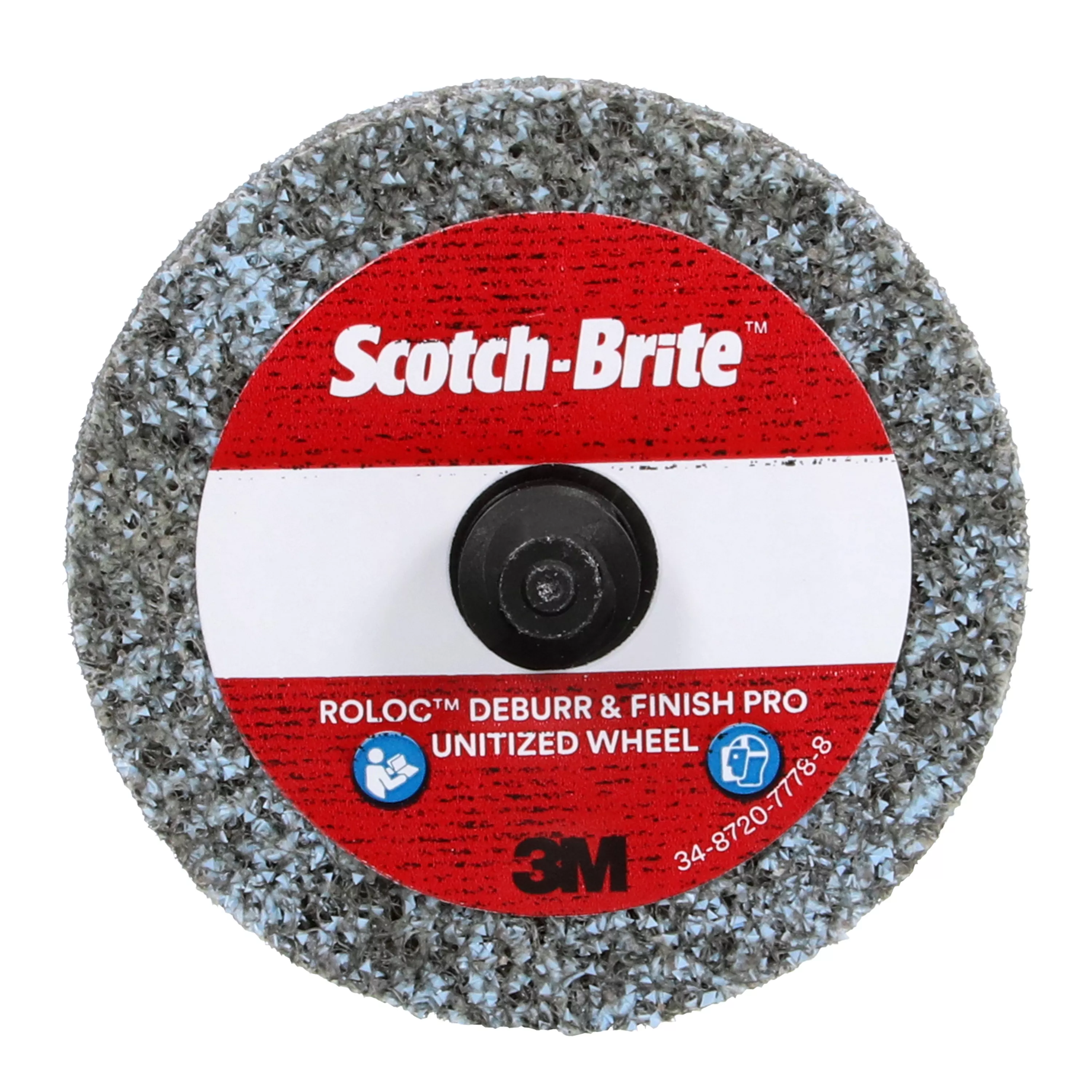 Scotch Brite™ Roloc™ Deburr & Finish PRO Unitized Wheel, DP-UR, 8C Coarse+, TR, 2 in x 1/4 in, 15/Carton, 60 ea/Case