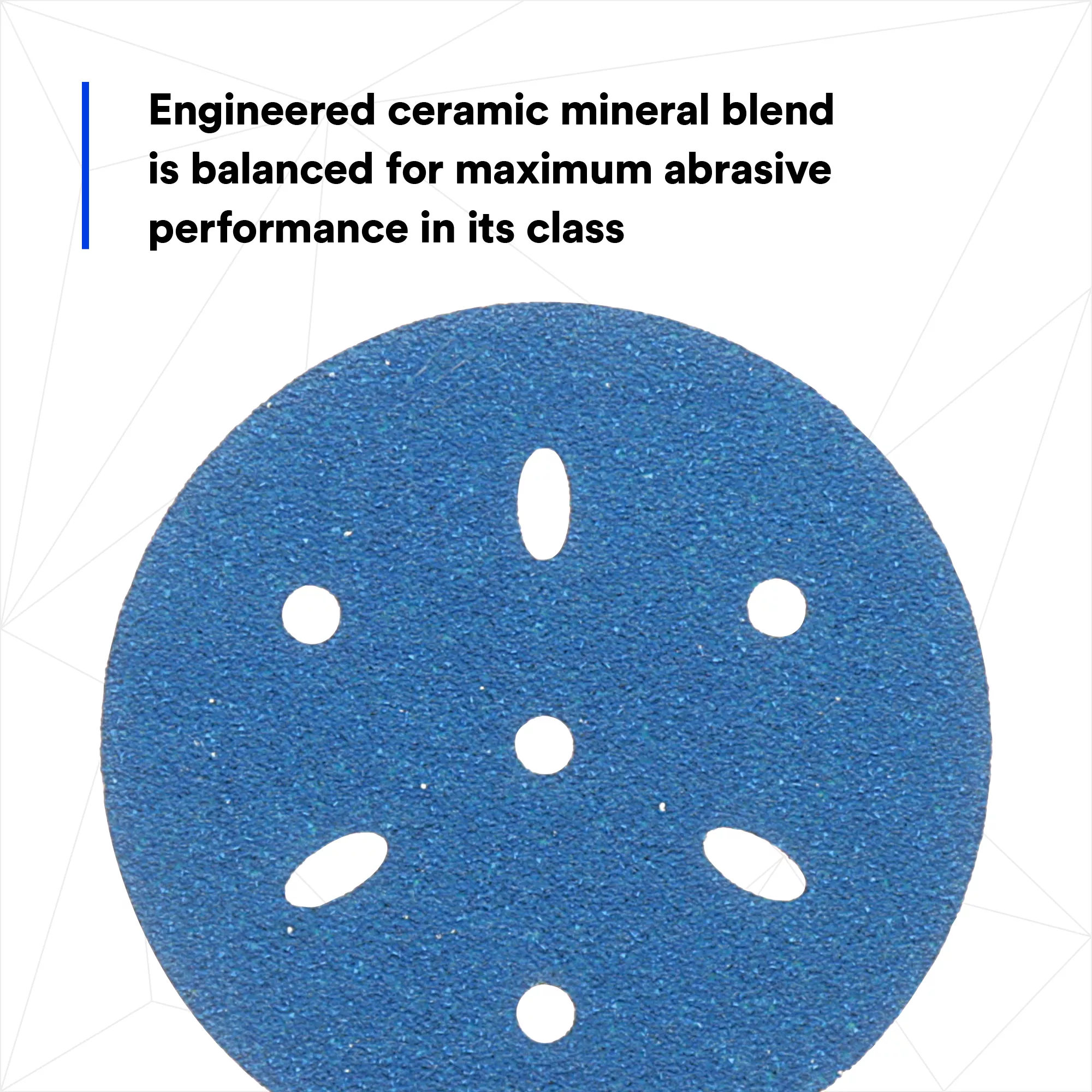 SKU 7100091341 | 3M™ Hookit™ Blue Abrasive Disc Multi-hole