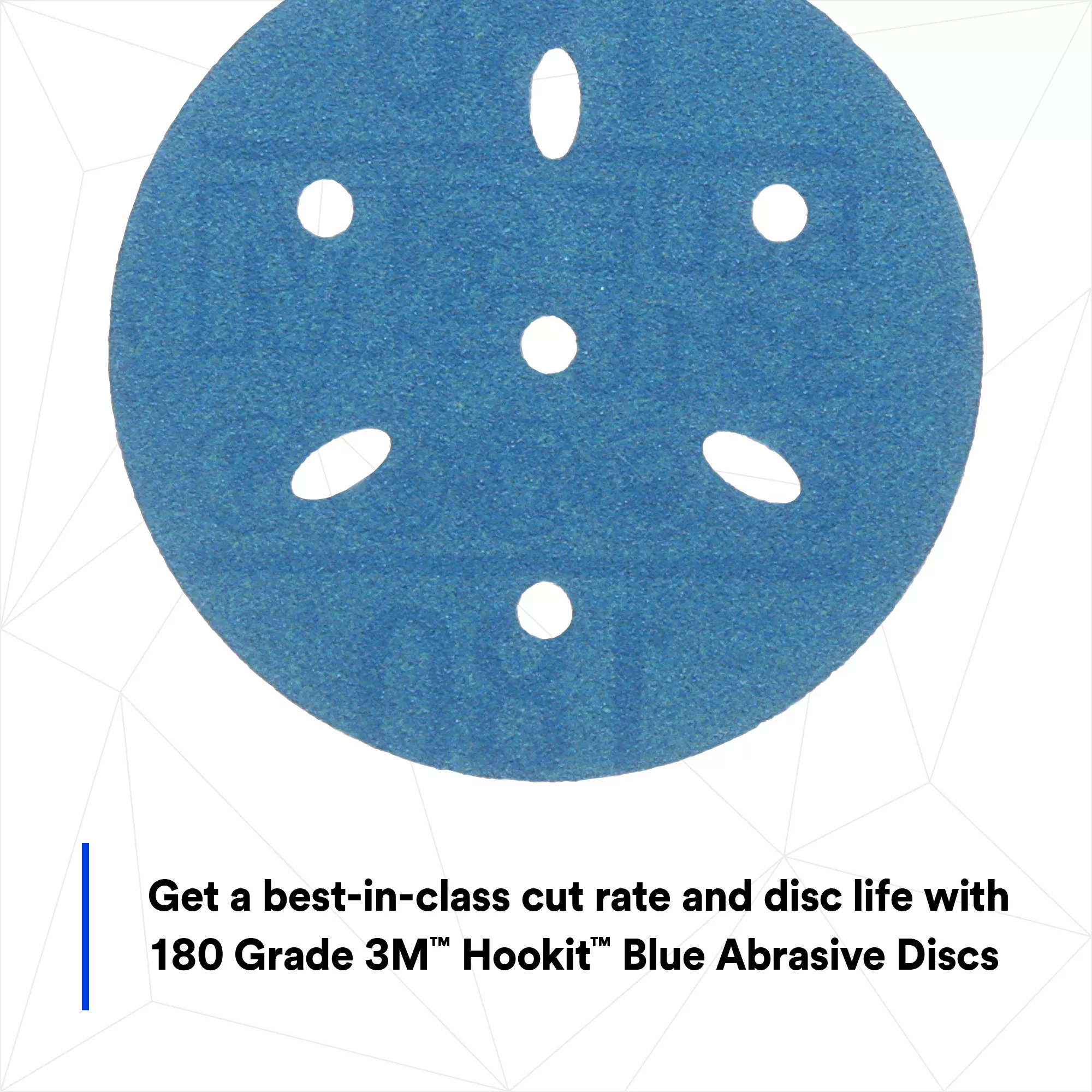 SKU 7100091344 | 3M™ Hookit™ Blue Abrasive Disc Multi-hole