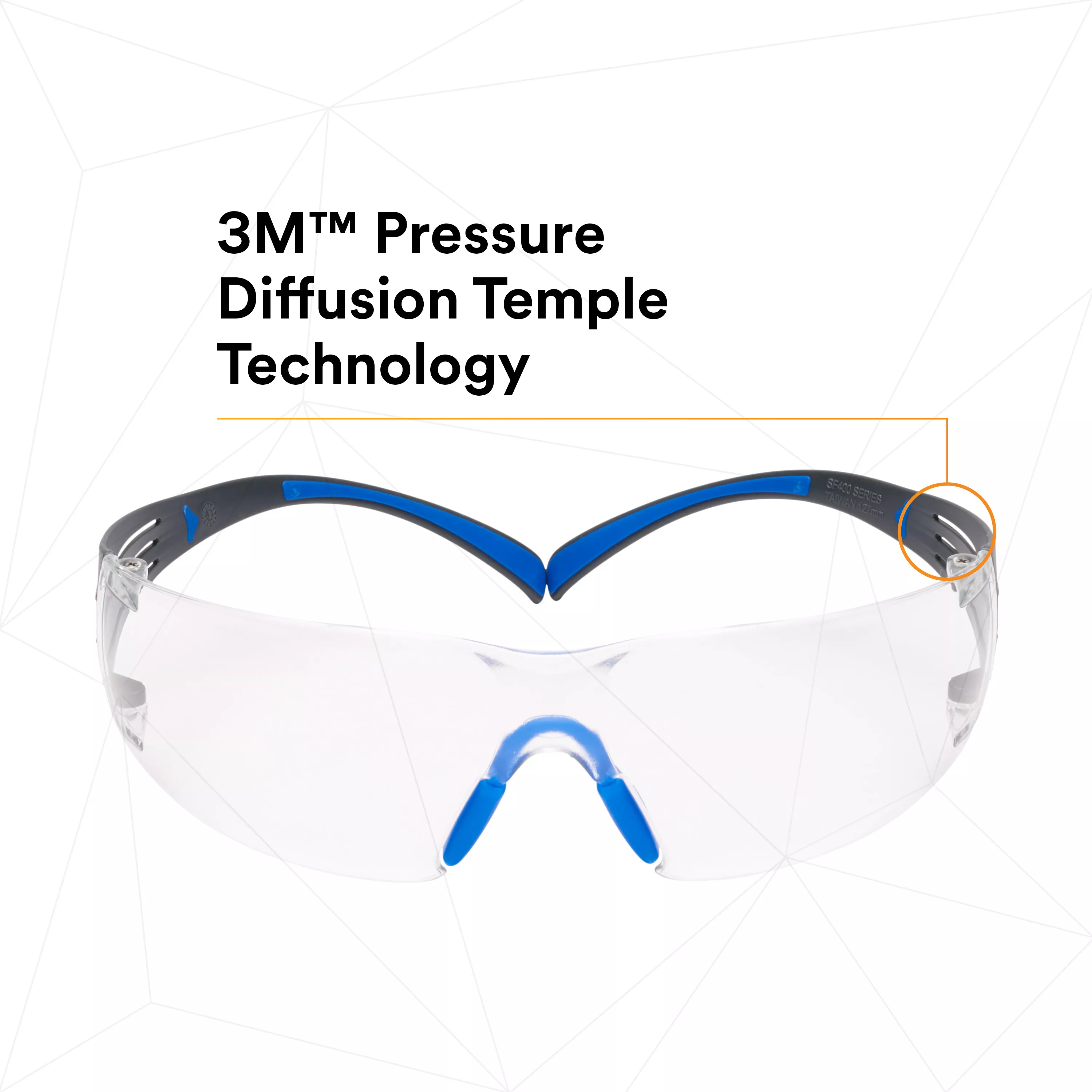 SKU 7100150838 | 3M™ SecureFit™ Safety Glasses SF401SGAF-BLU