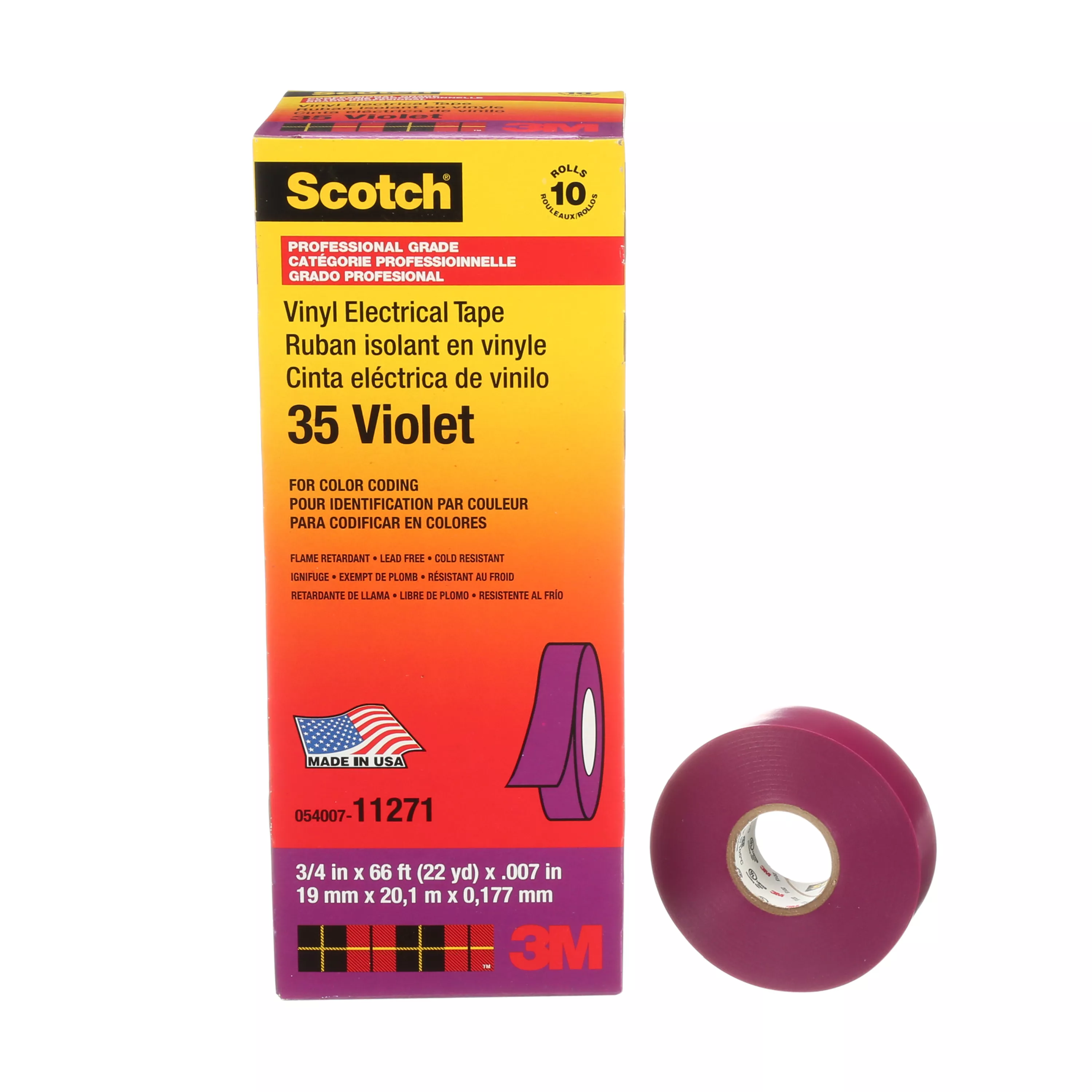 SKU 7000058437 | Scotch® Vinyl Color Coding Electrical Tape 35