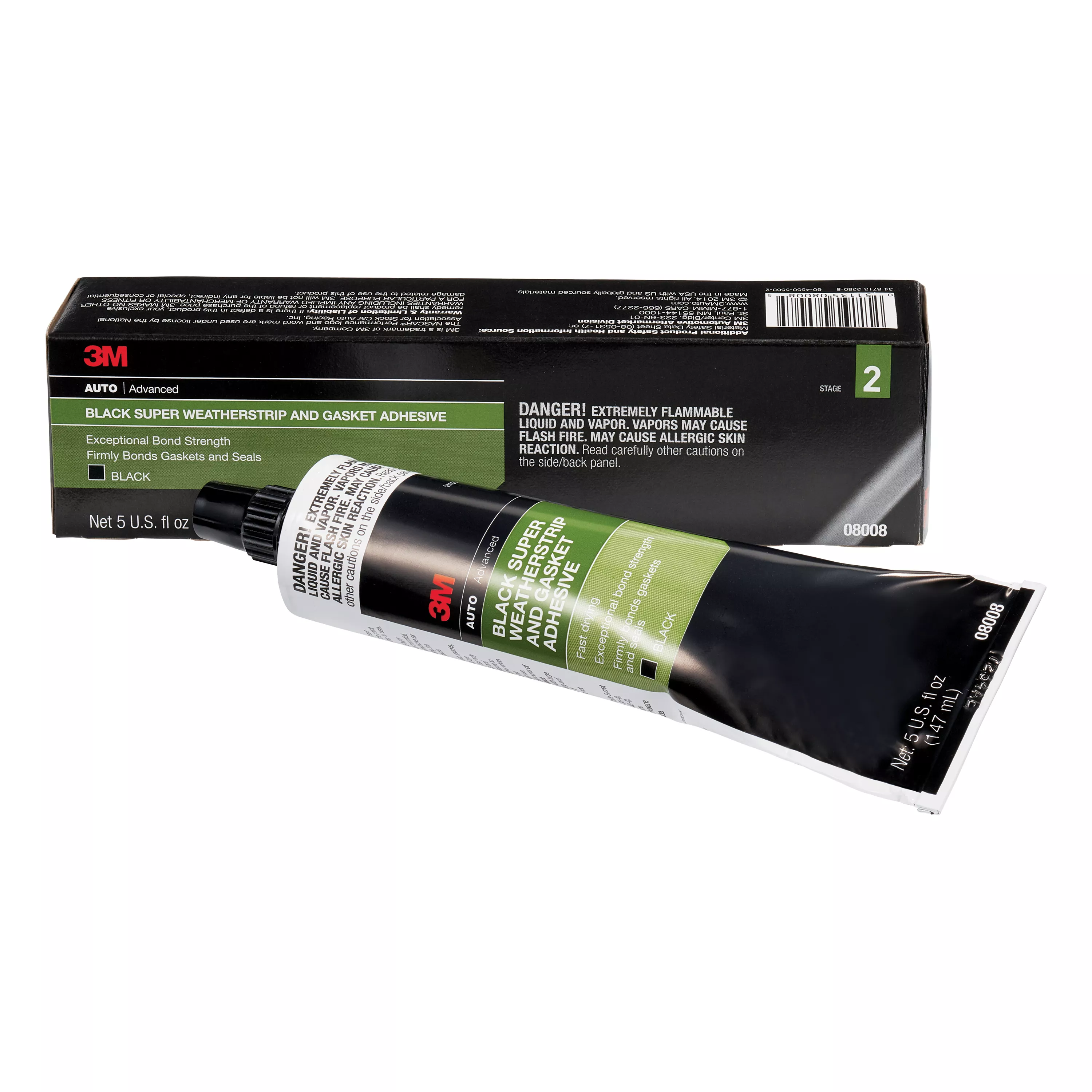 Product Number 08008 | 3M™ Black Super Weatherstrip and Gasket Adhesive