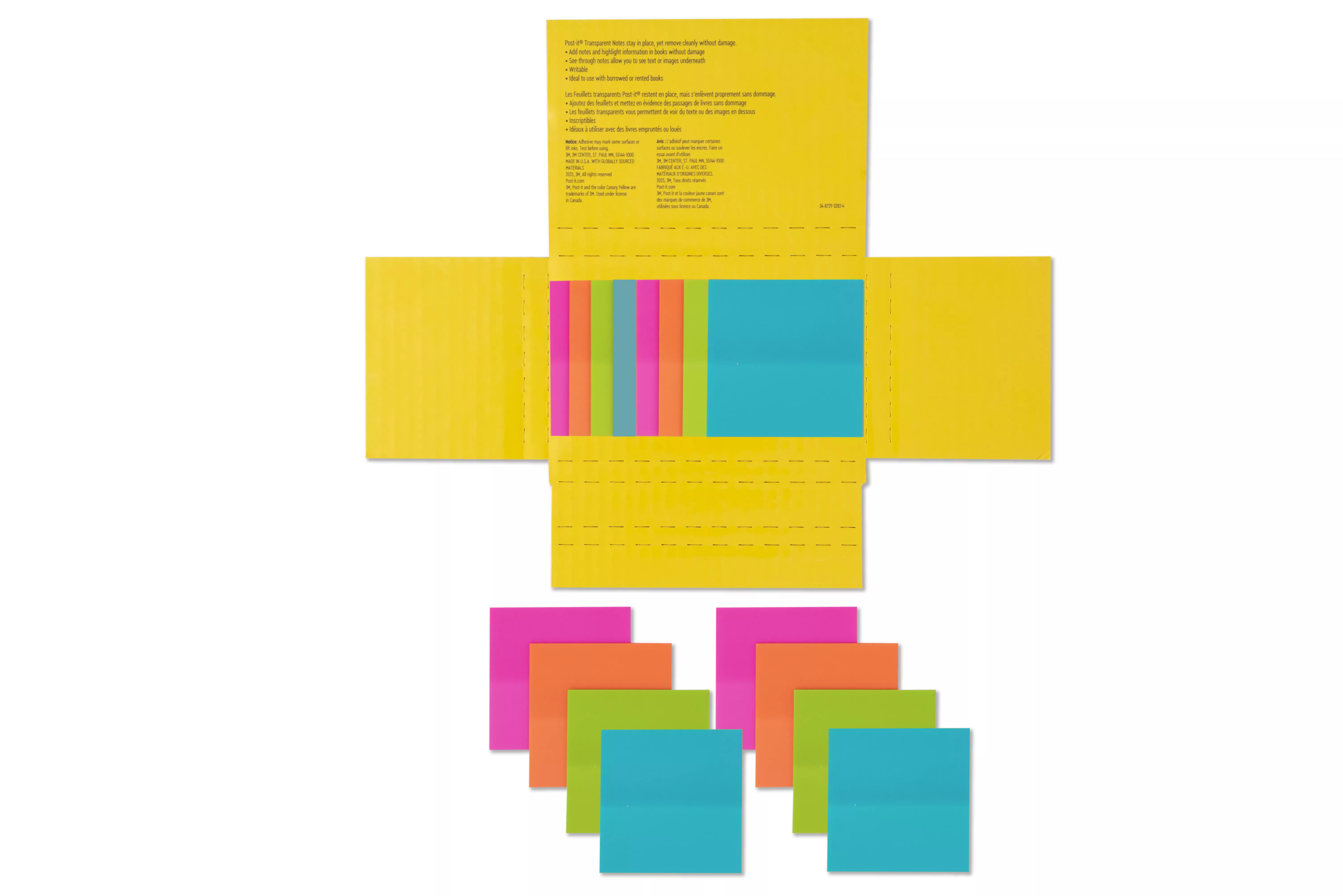 SKU 7100301000 | Post-it® Transparent Notes 600-8COL-SIOC