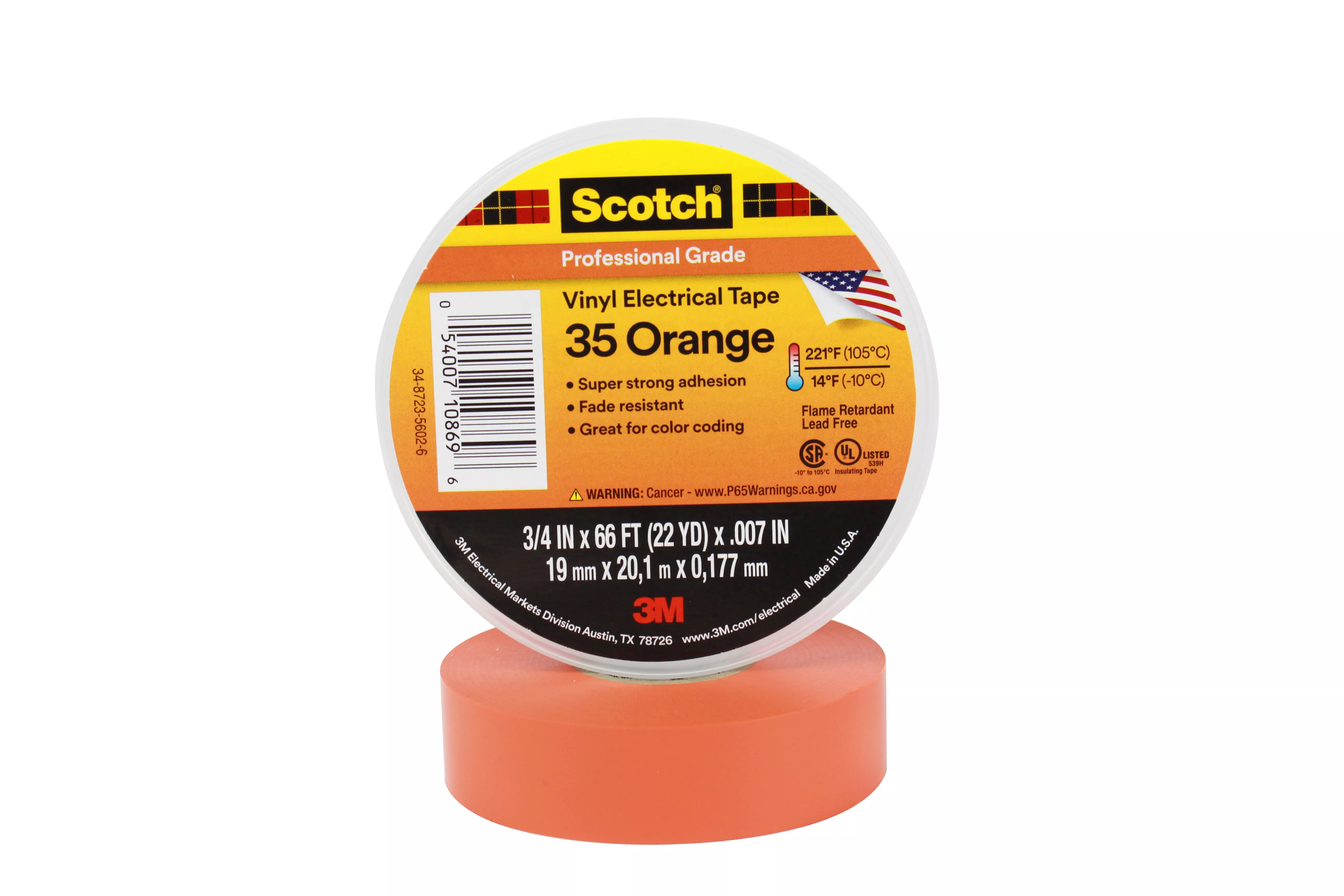 SKU 7000031581 | Scotch® Vinyl Color Coding Electrical Tape 35