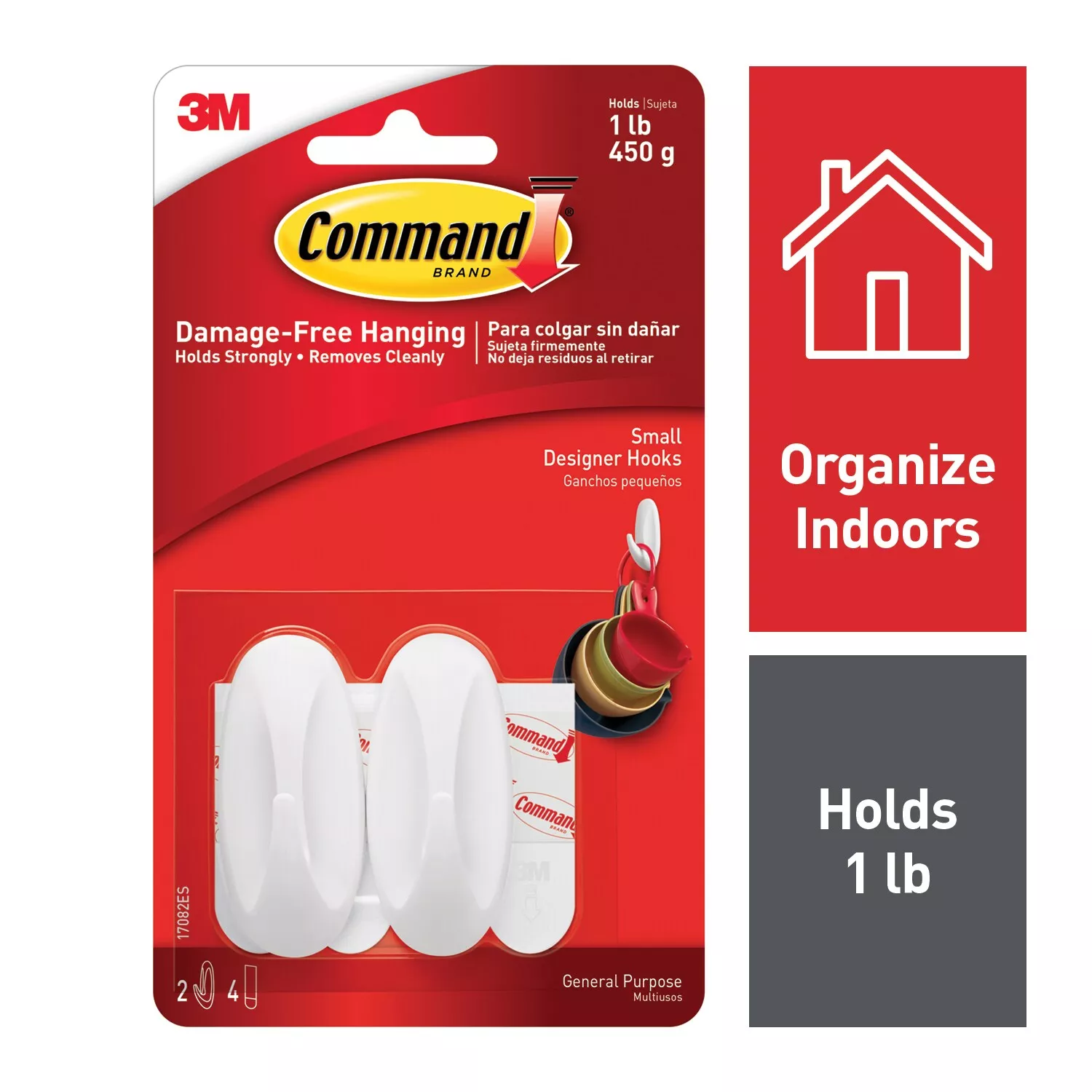 Command™ Small Designer Hooks 17082ANZ, 6 Pack/Bag, 6 Bag/Case