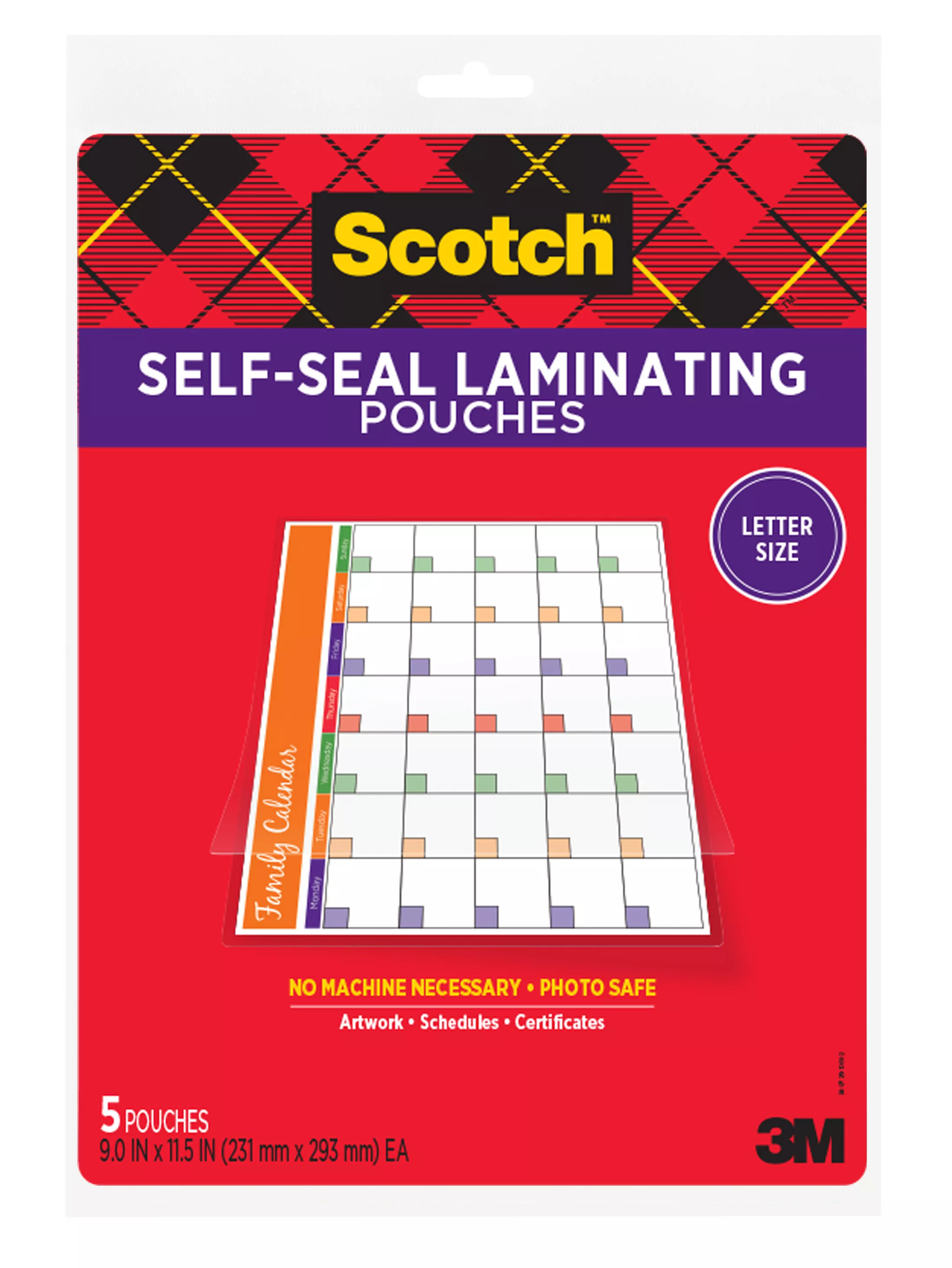 SKU 7010311317 | Scotch™ Self-Sealing Laminating Pouches LS854-5G