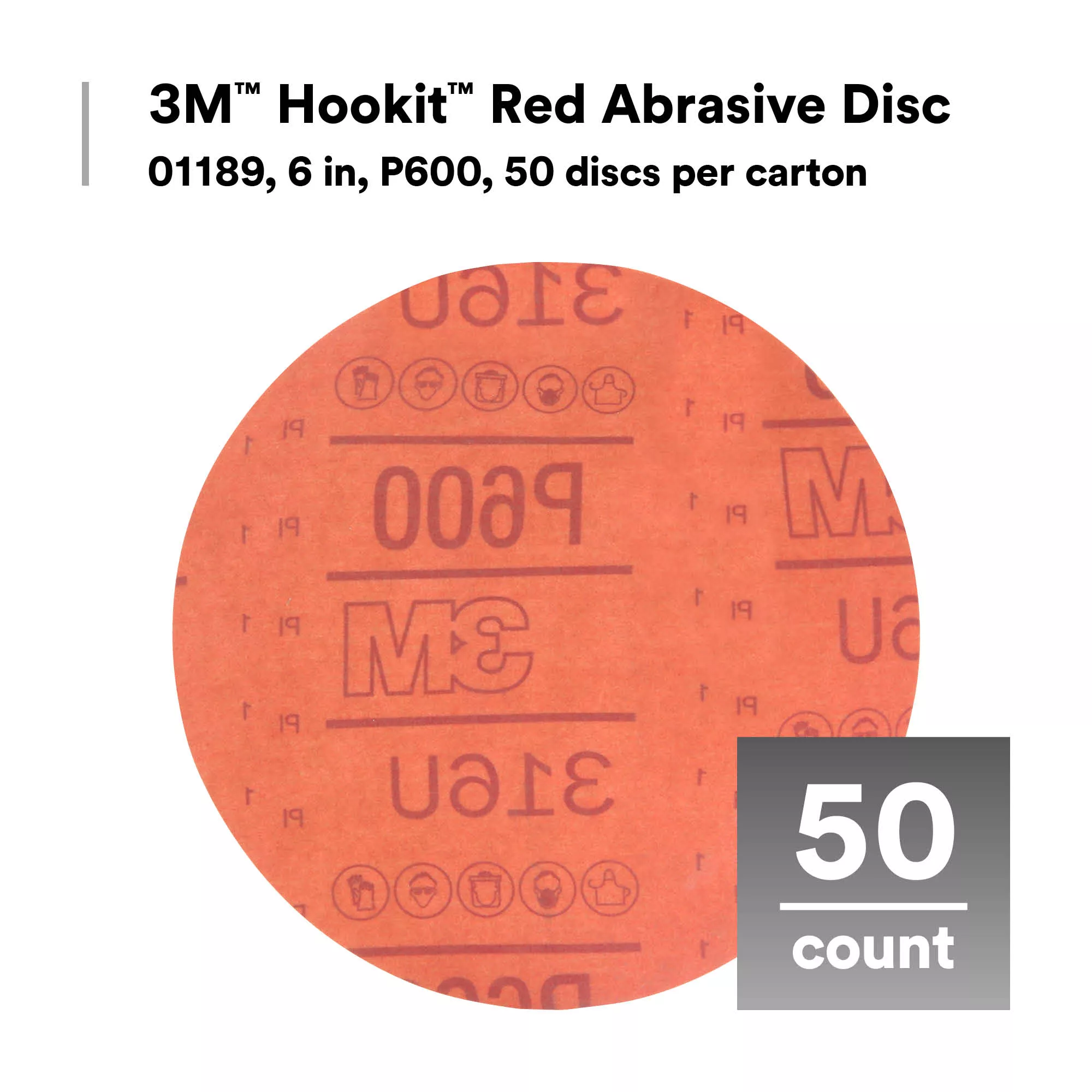 Product Number 316U | 3M™ Hookit™ Red Abrasive Disc