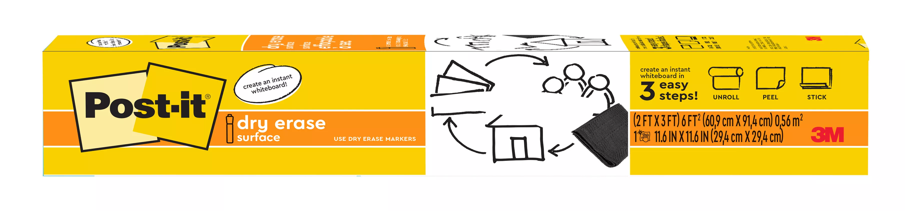 SKU 7100327906 | Post-it® Super Sticky Dry Erase Surface DEF3x2