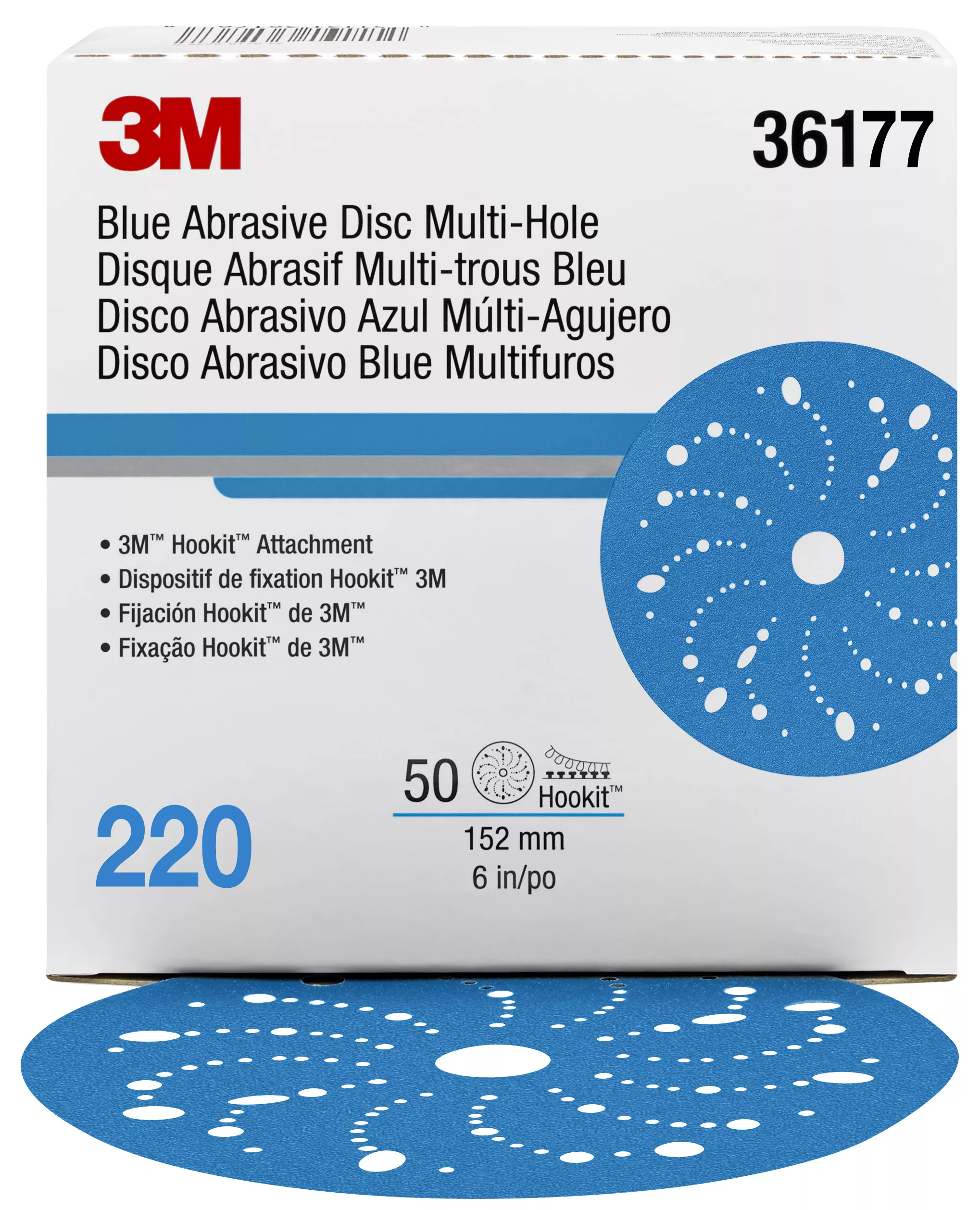 UPC 00051131361775 | 3M™ Hookit™ Blue Abrasive Disc 321U Multi-hole